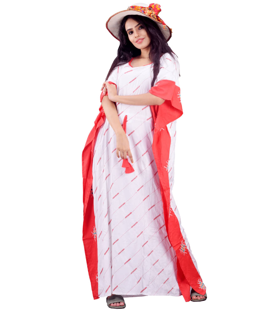 CLYMAA Rayon Nighty & Night Gowns - Red CLYMAA Rayon Nighty & Night Gowns - Red