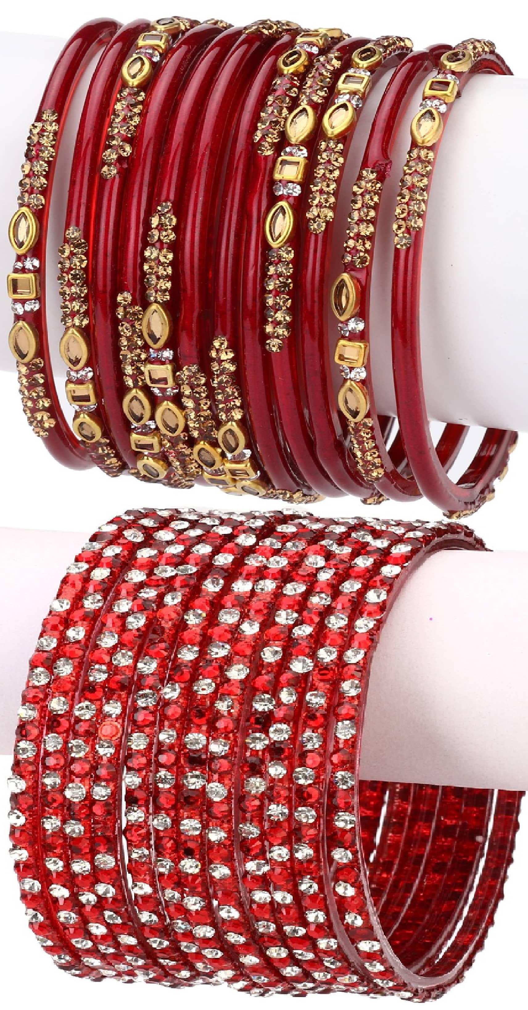 Somil Designer Wedding Fancy Glass Bangle Set For Party, Marriage, Function And Daily Use - Bangles & Bracelets | Buy online on ZillyBuy