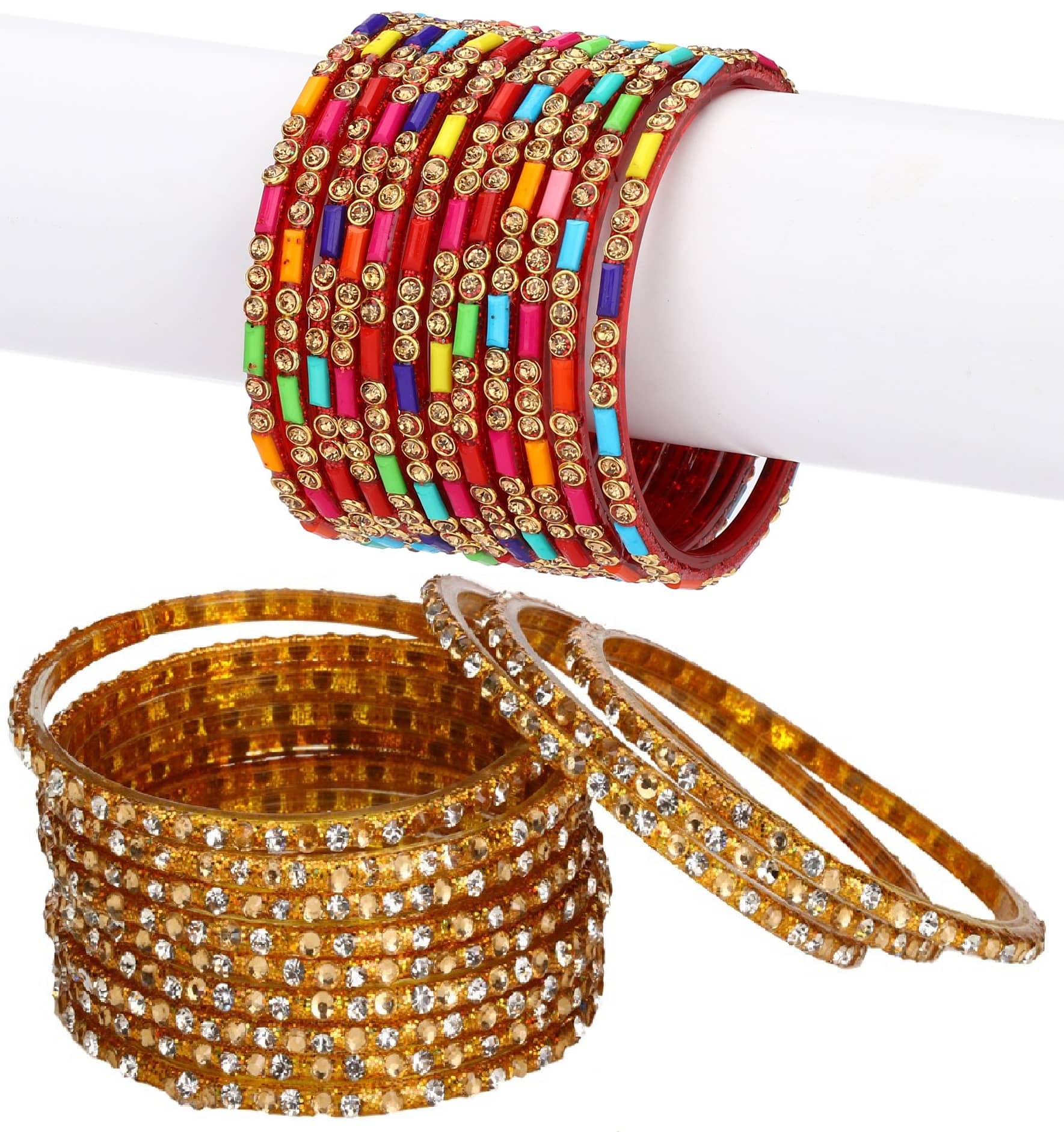 Somil Designer Wedding Fancy Glass Bangle Set For Party, Marriage, Function And Daily Use - Bangles & Bracelets | Buy online on ZillyBuy