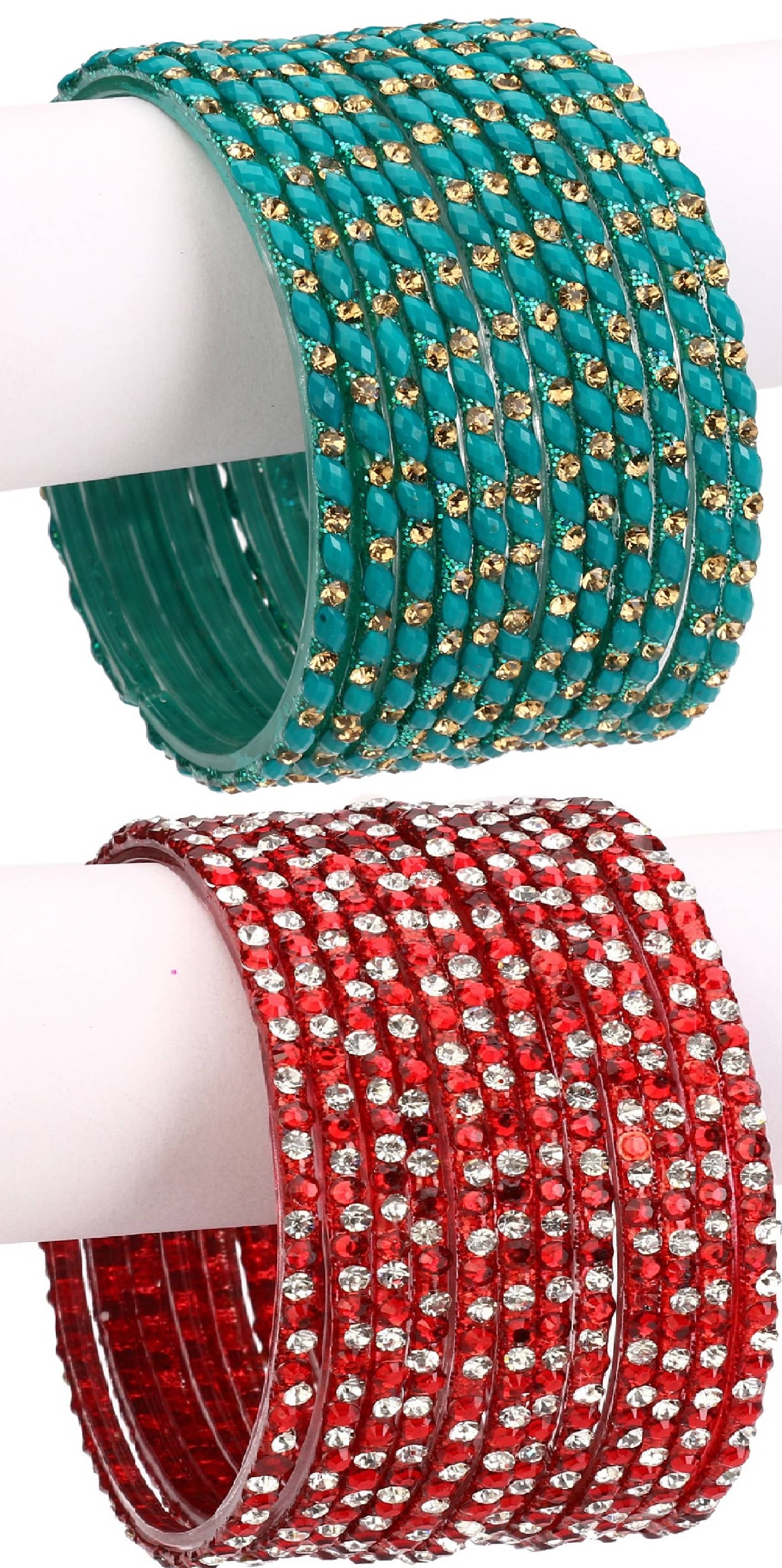 Somil Designer Wedding Fancy Glass Bangle Set For Party, Marriage, Function And Daily Use - Bangles & Bracelets | Buy online on ZillyBuy