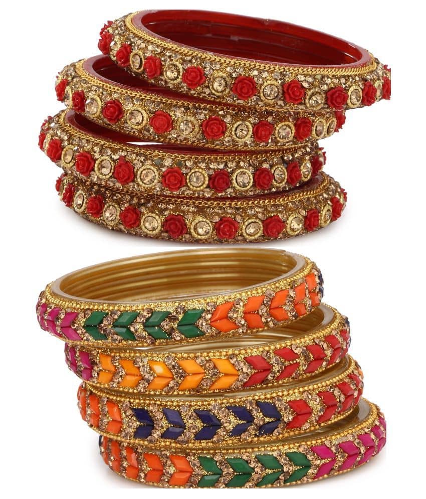 Somil Designer Wedding Fancy Glass Bangle Set For Party, Marriage, Function And Daily Use - Bangles & Bracelets | Buy online on ZillyBuy