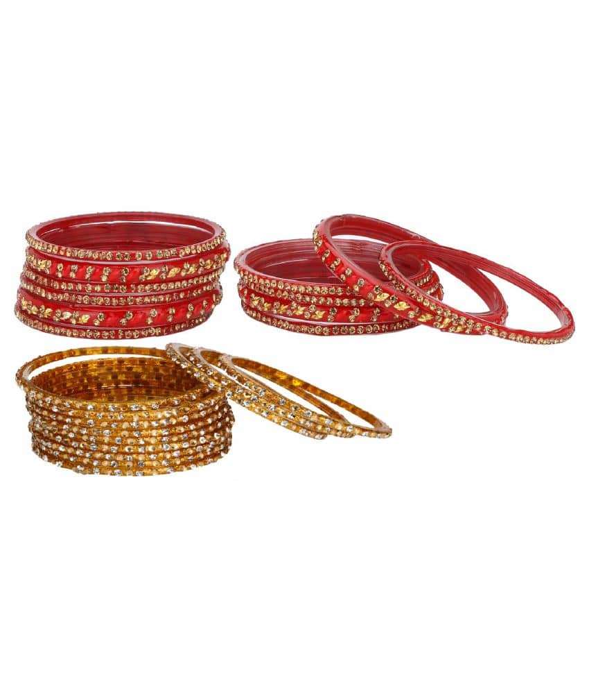 Somil Designer Wedding Fancy Glass Bangle Set For Party, Marriage, Function And Daily Use - Bangles & Bracelets | Buy online on ZillyBuy