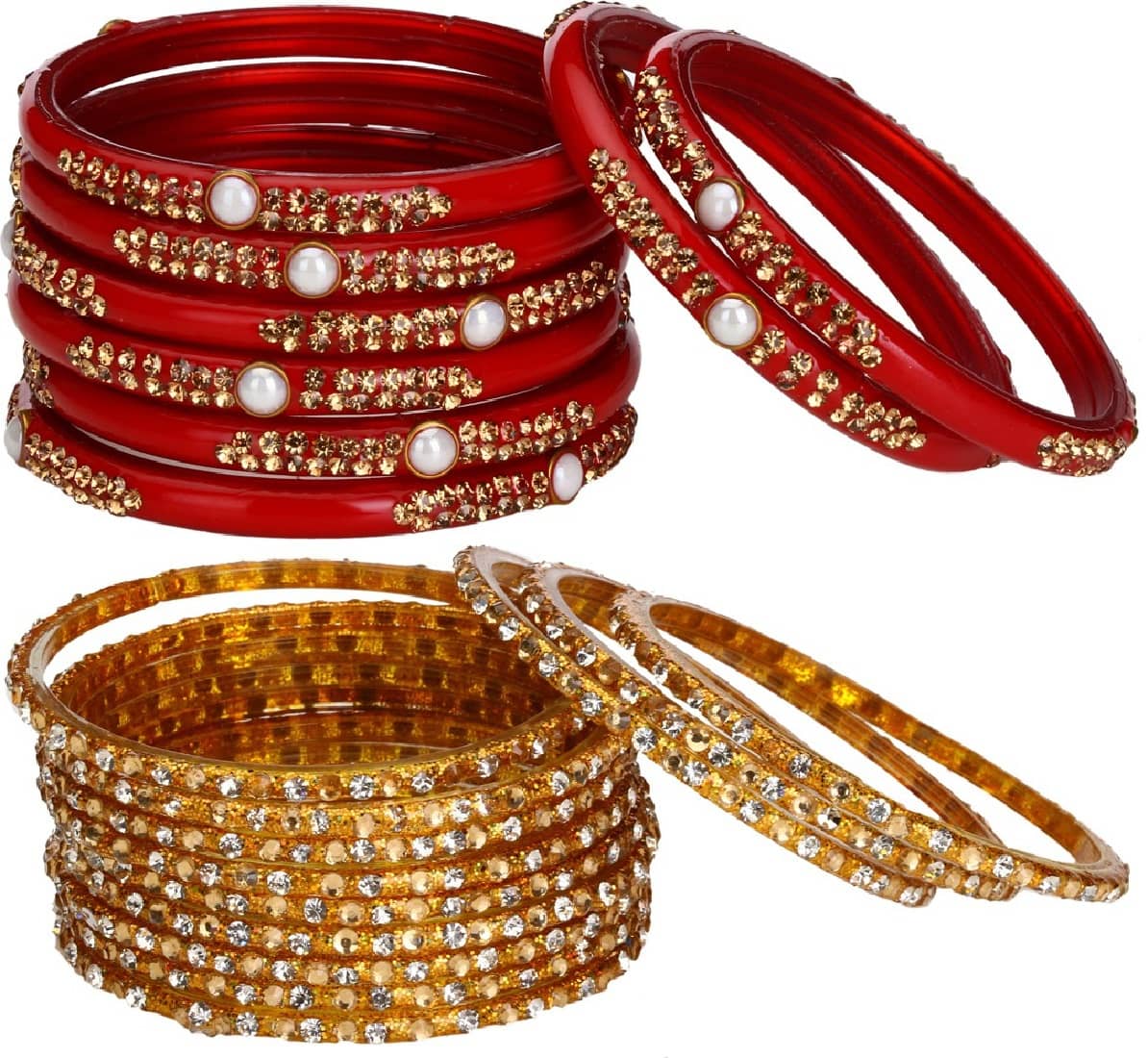 Somil Designer Wedding Fancy Glass Bangle Set For Party, Marriage, Function And Daily Use - Bangles & Bracelets | Buy online on ZillyBuy