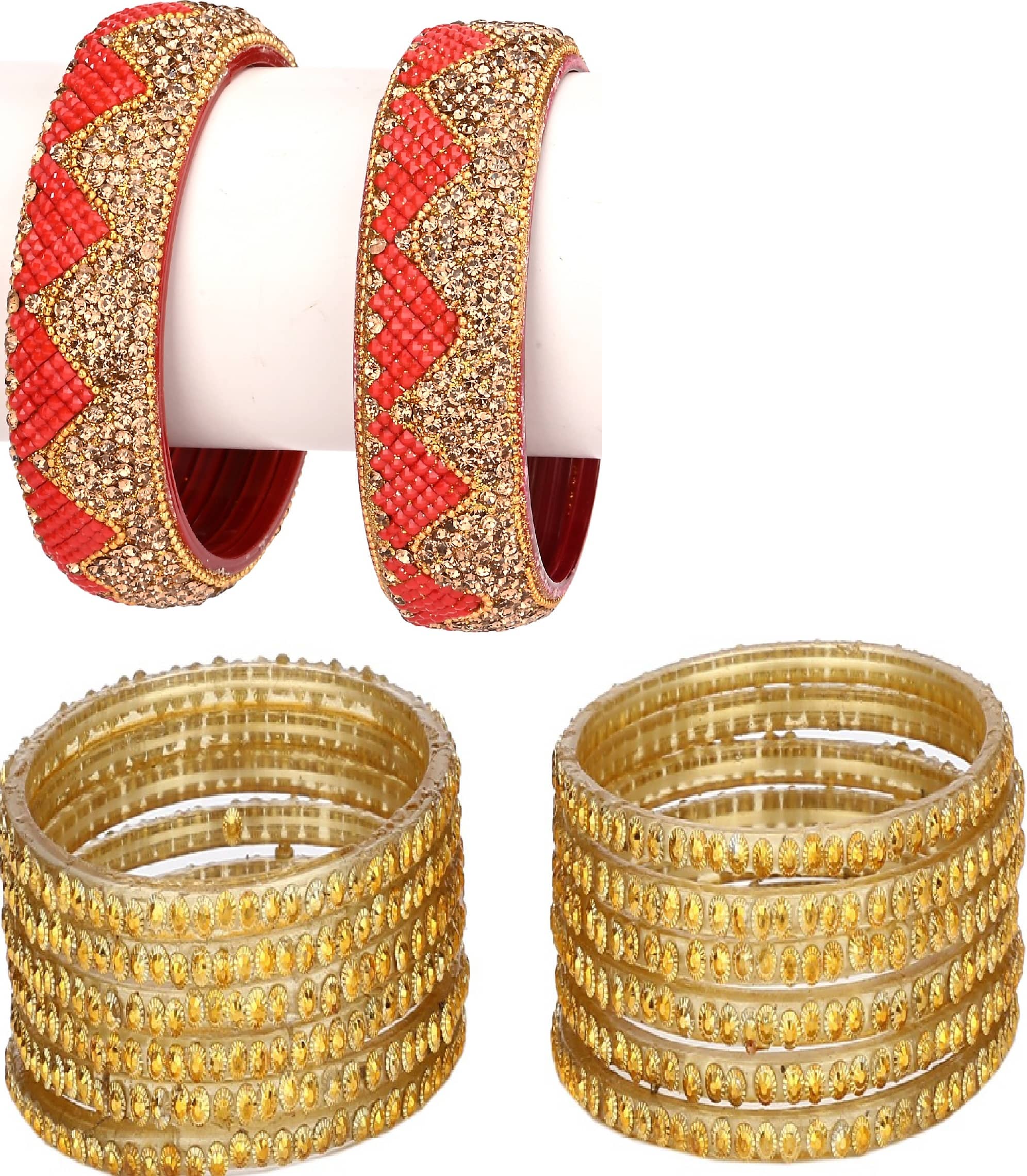 Somil Designer Wedding Fancy Glass Bangle Set For Party, Marriage, Function And Daily Use - Bangles & Bracelets | Buy online on ZillyBuy