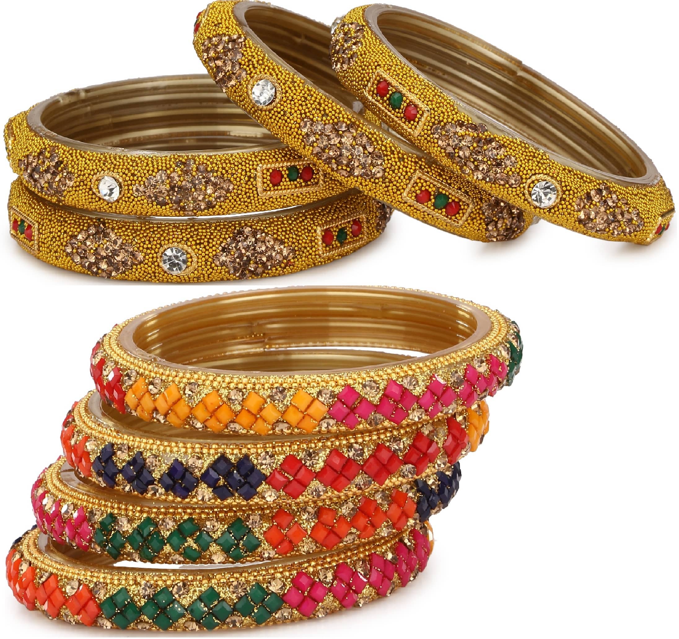 Somil Designer Wedding Fancy Glass Bangle Set For Party, Marriage, Function And Daily Use - Bangles & Bracelets | Buy online on ZillyBuy