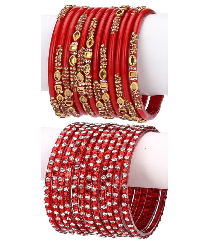 Somil Designer Wedding Fancy Glass Bangle Set For Party, Marriage, Function And Daily Use - Bangles & Bracelets | Buy online on ZillyBuy