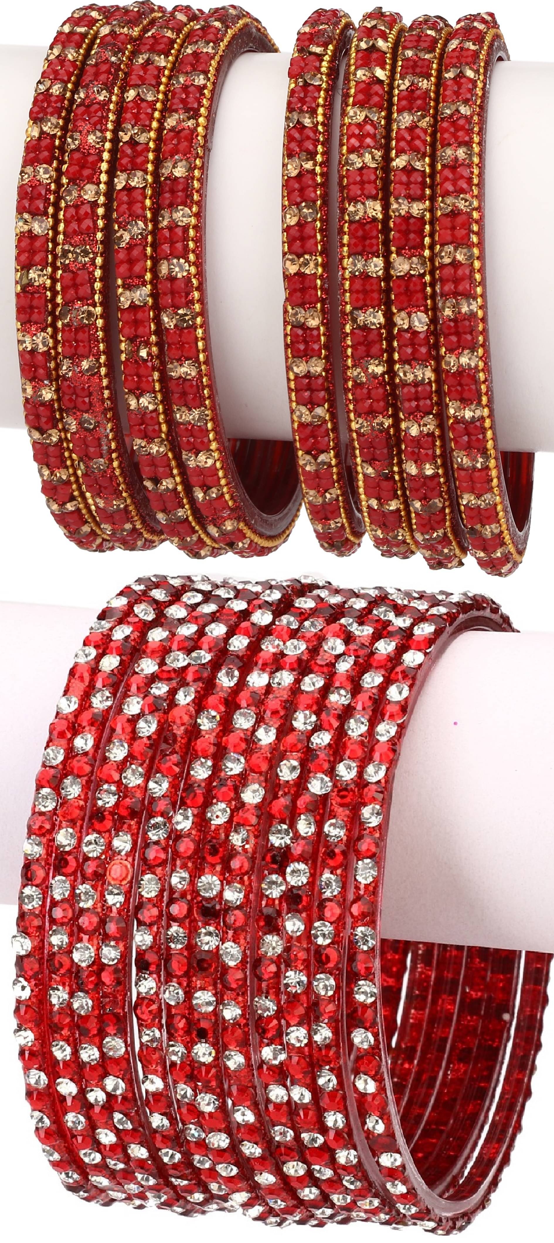 Somil Designer Wedding Fancy Glass Bangle Set For Party, Marriage, Function And Daily Use Somil Designer Wedding Fancy Glass Bangle Set For Party, Marriage, Function And Daily Use