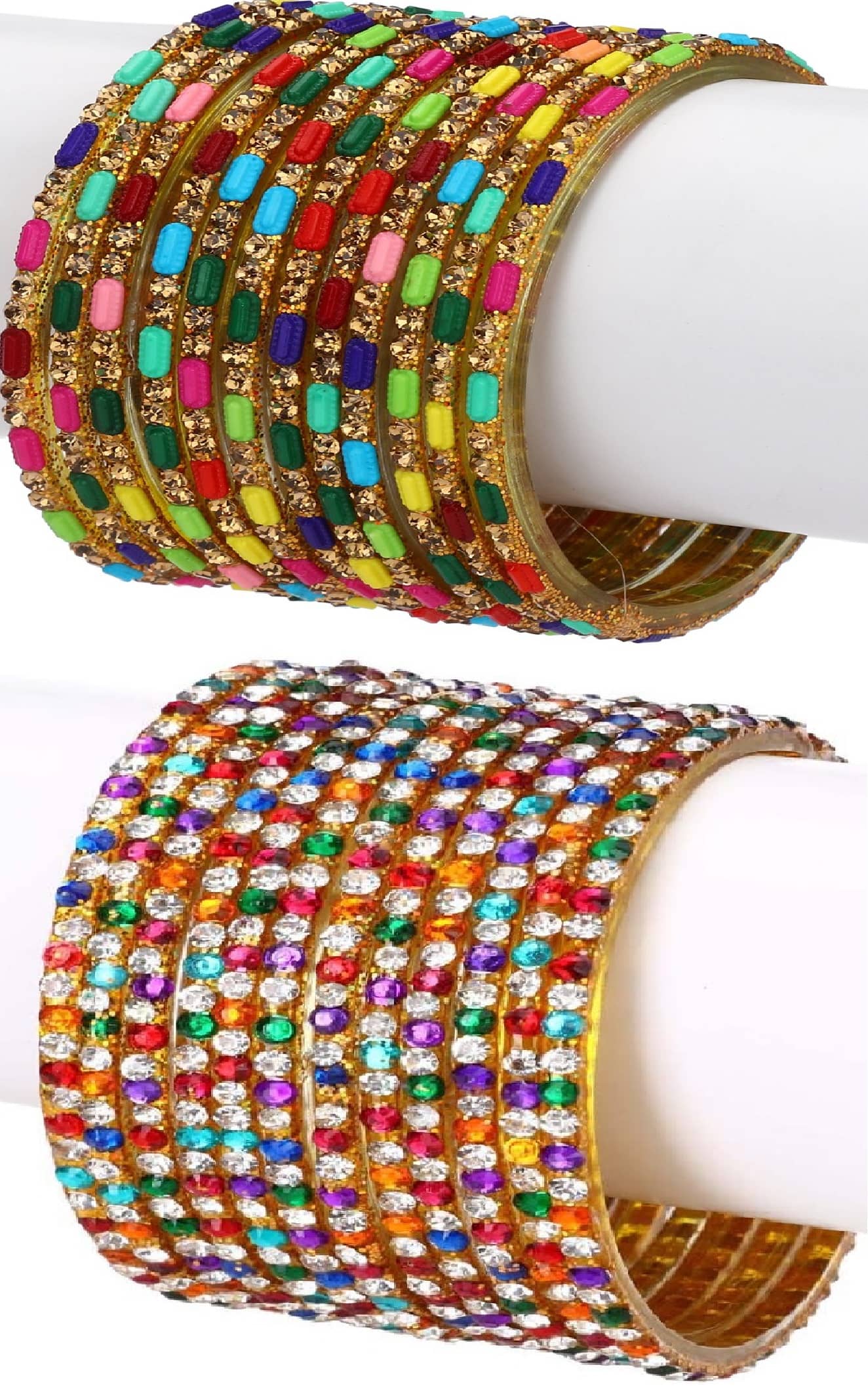 Somil Designer Wedding Fancy Glass Bangle Set For Party, Marriage, Function And Daily Use - Bangles & Bracelets | Buy online on ZillyBuy