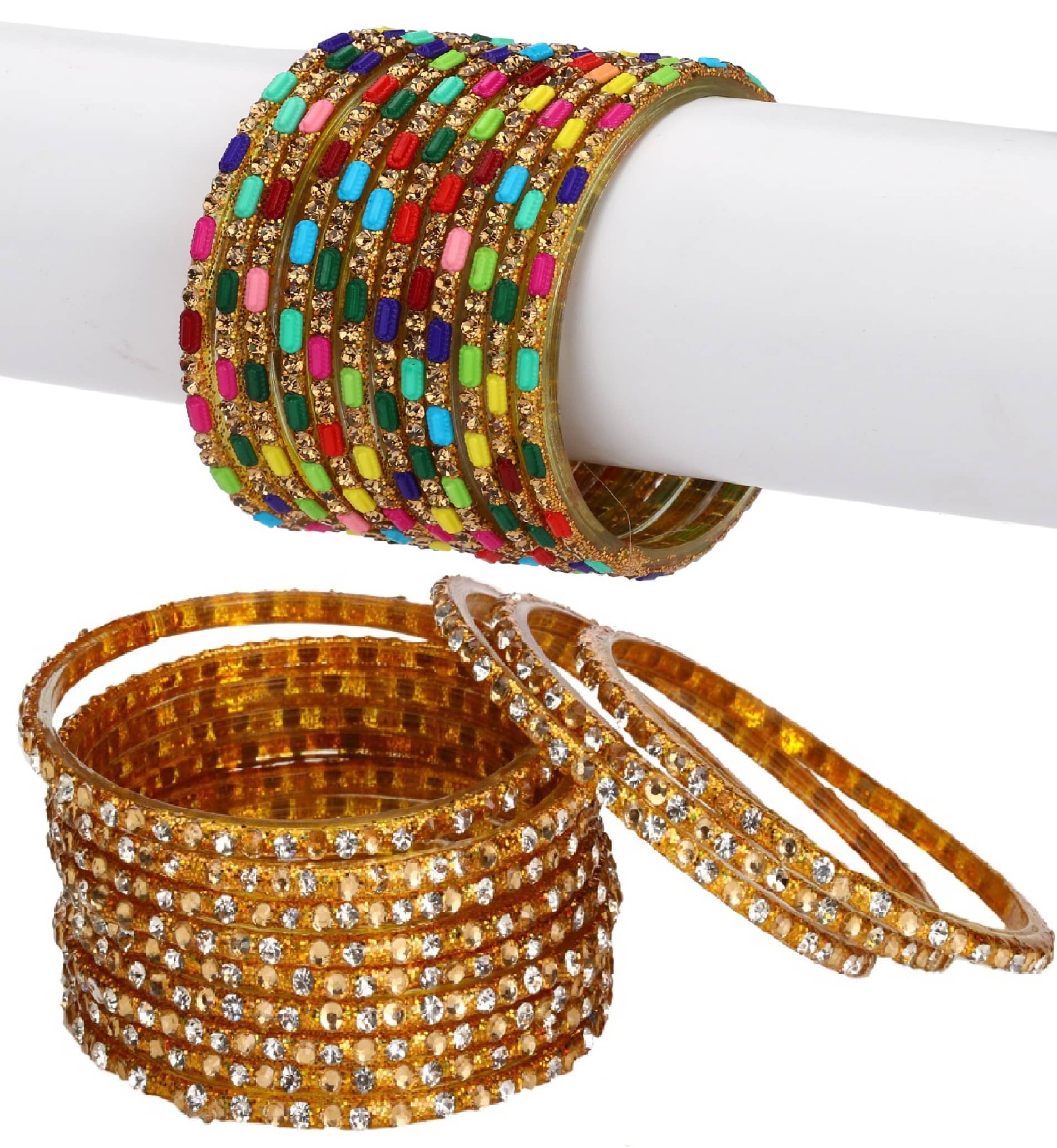 Somil Designer Wedding Fancy Glass Bangle Set For Party, Marriage, Function And Daily Use - Bangles & Bracelets | Buy online on ZillyBuy