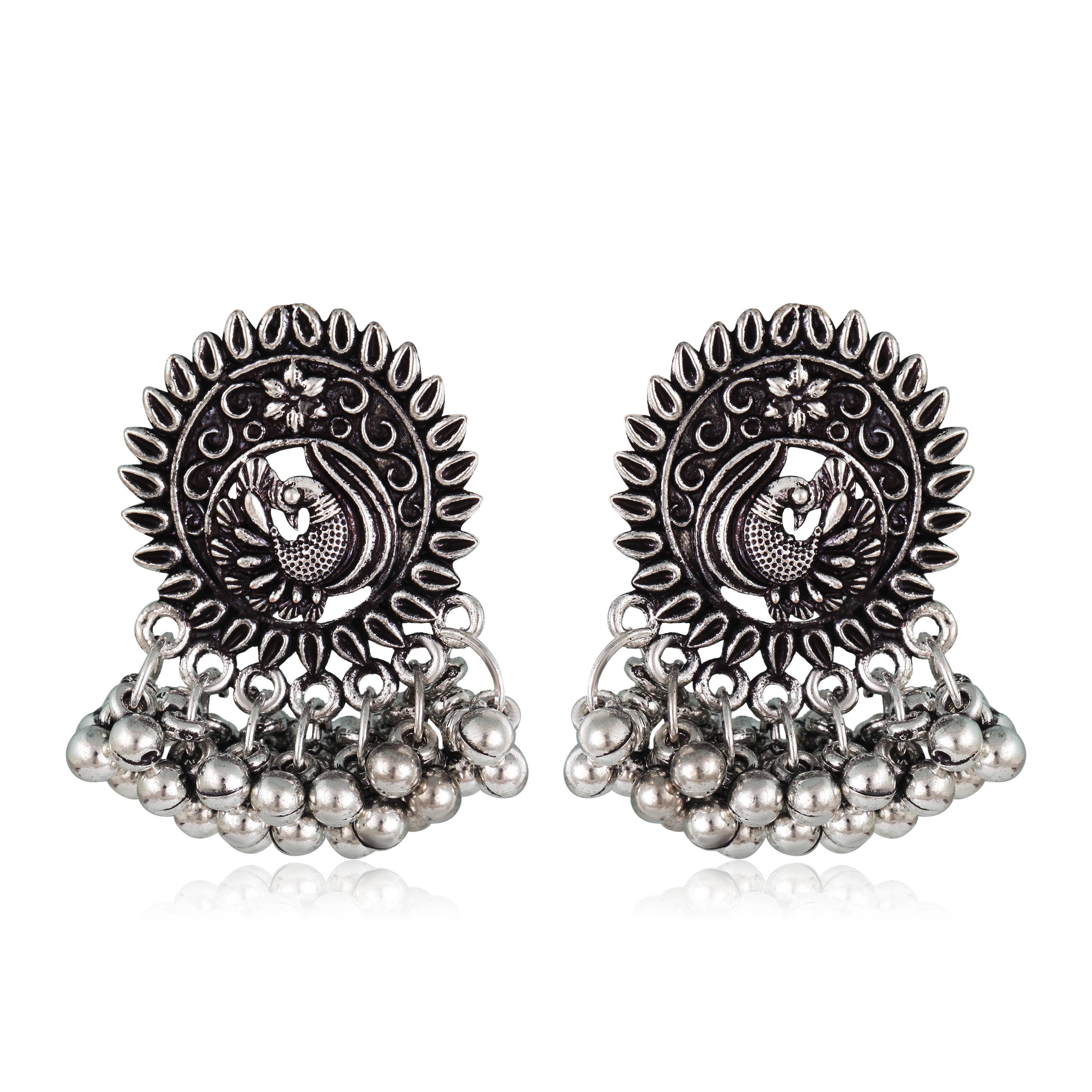     			Vighnaharta - Black Drop Earrings ( Pack of 1 )