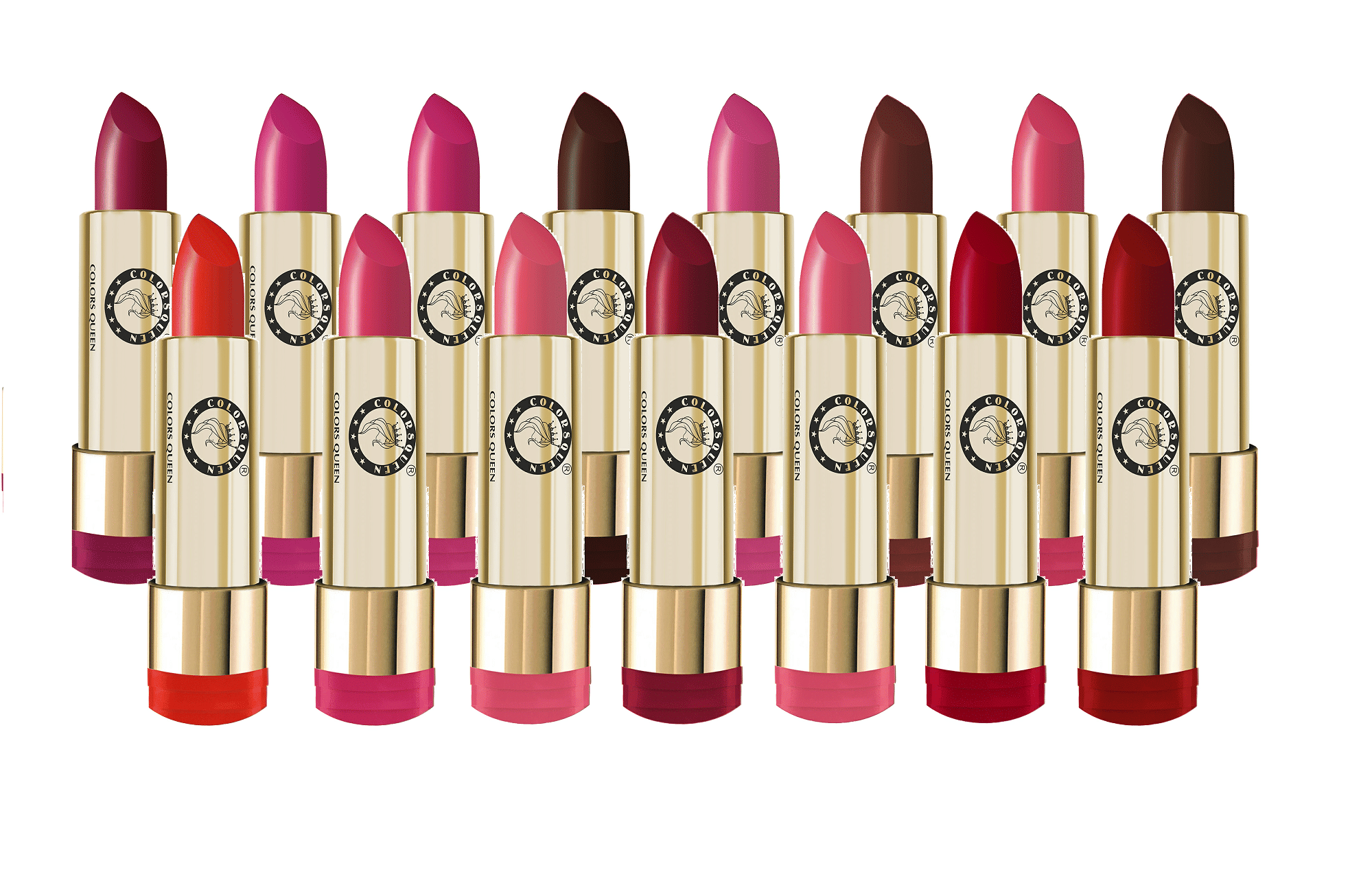     			Colors Queen Pure Matte Long Lasting Creme Lipstick Water Proof Multi Pack of 15 3.8 mL
