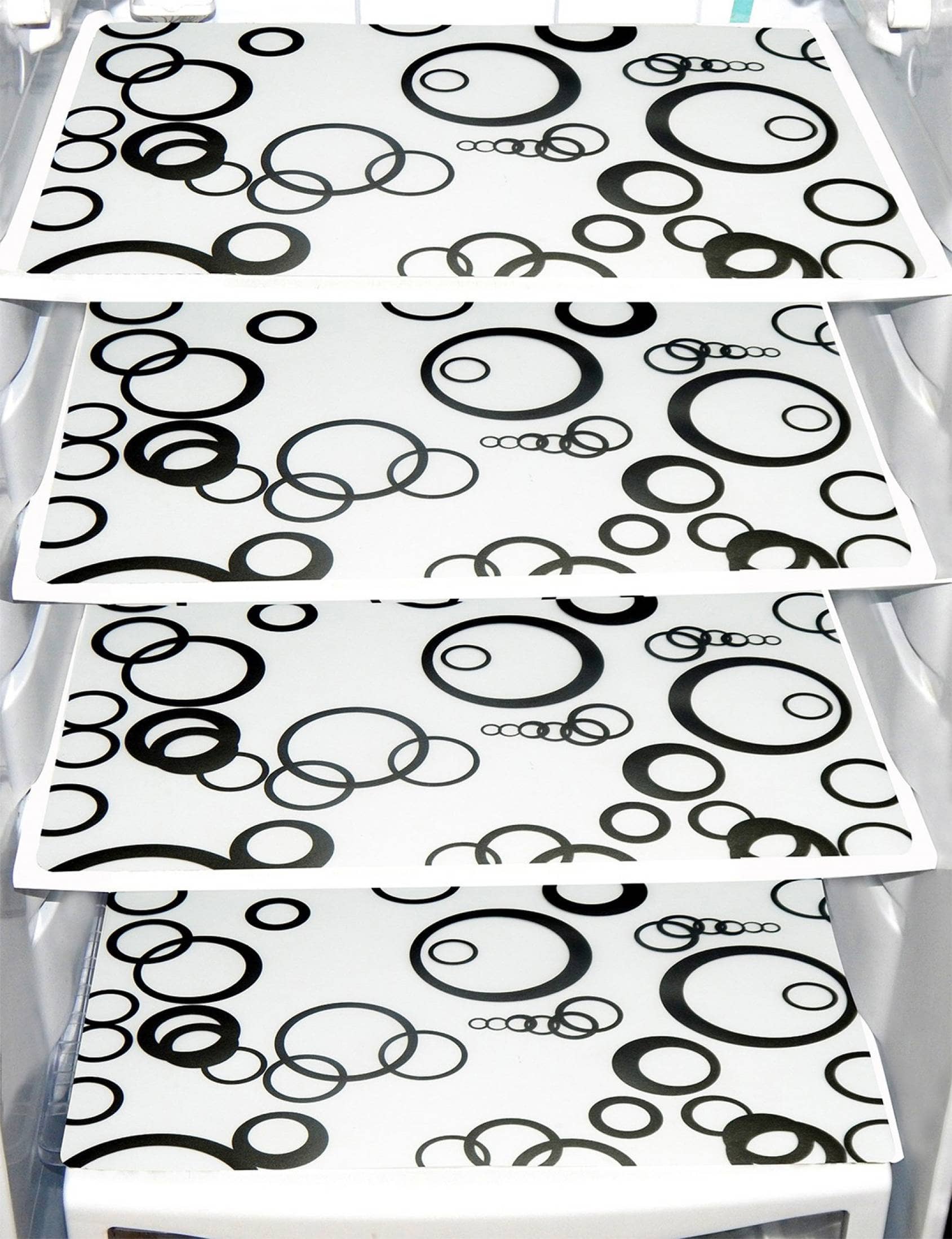 Exopick - Multicolor PVC Fridge  Mats (Pack of 4)