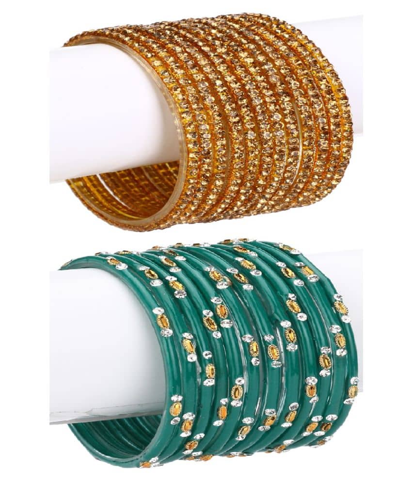 Somil Designer Wedding Fancy Glass Bangle Set For Party, Marriage, Function And Daily Use - Bangles & Bracelets | Buy online on ZillyBuy