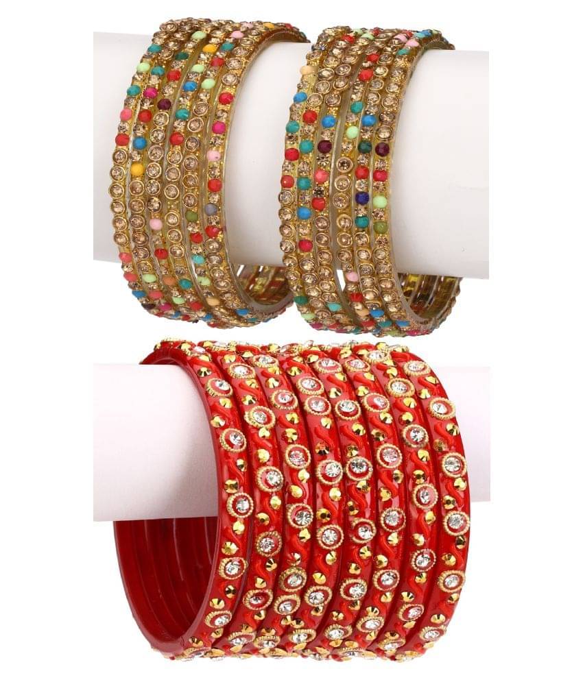 Somil Designer Wedding Fancy Glass Bangle Set For Party, Marriage, Function And Daily Use Somil Designer Wedding Fancy Glass Bangle Set For Party, Marriage, Function And Daily Use