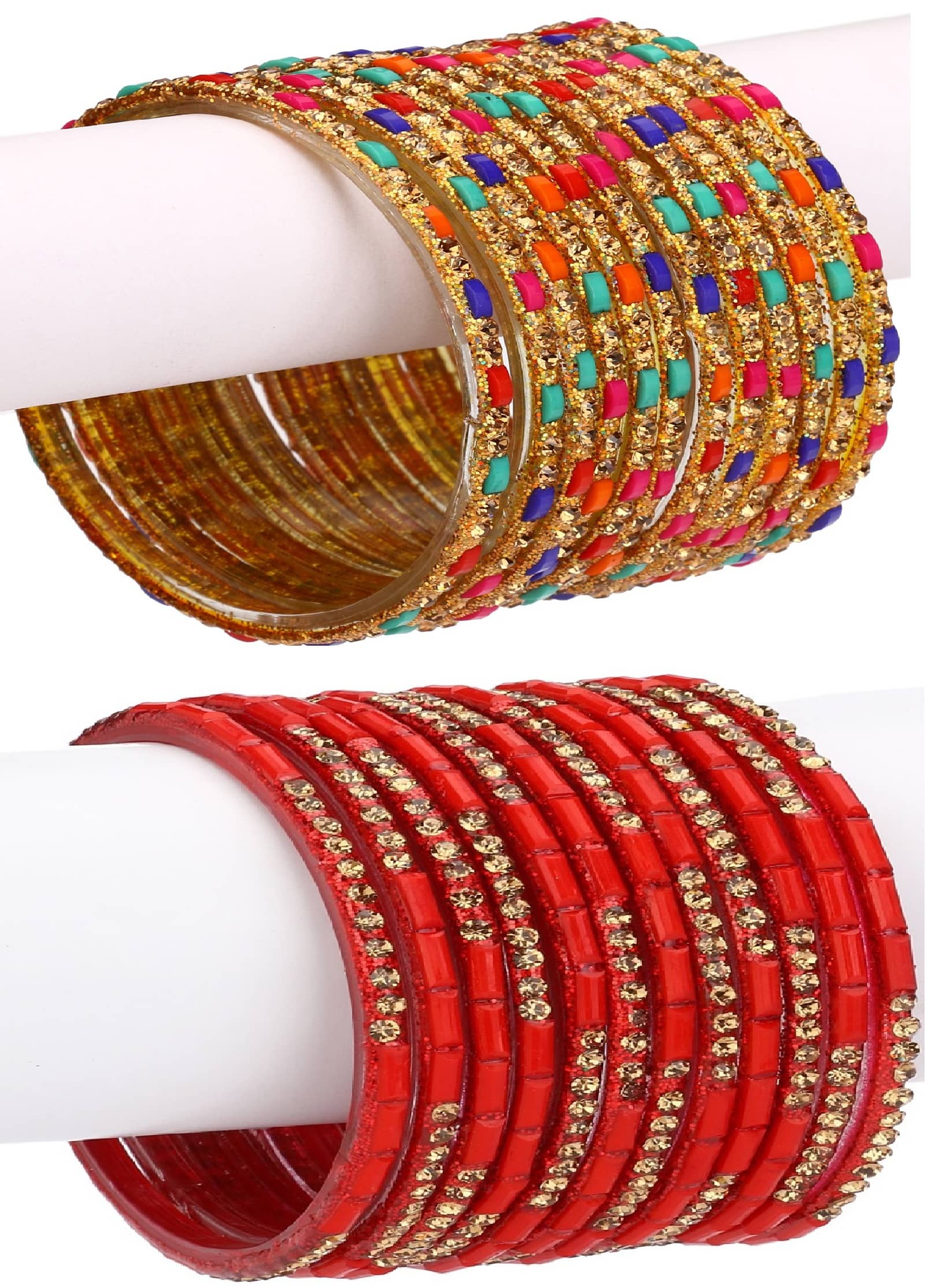 Somil Designer Wedding Fancy Glass Bangle Set For Party, Marriage, Function And Daily Use - Bangles & Bracelets | Buy online on ZillyBuy