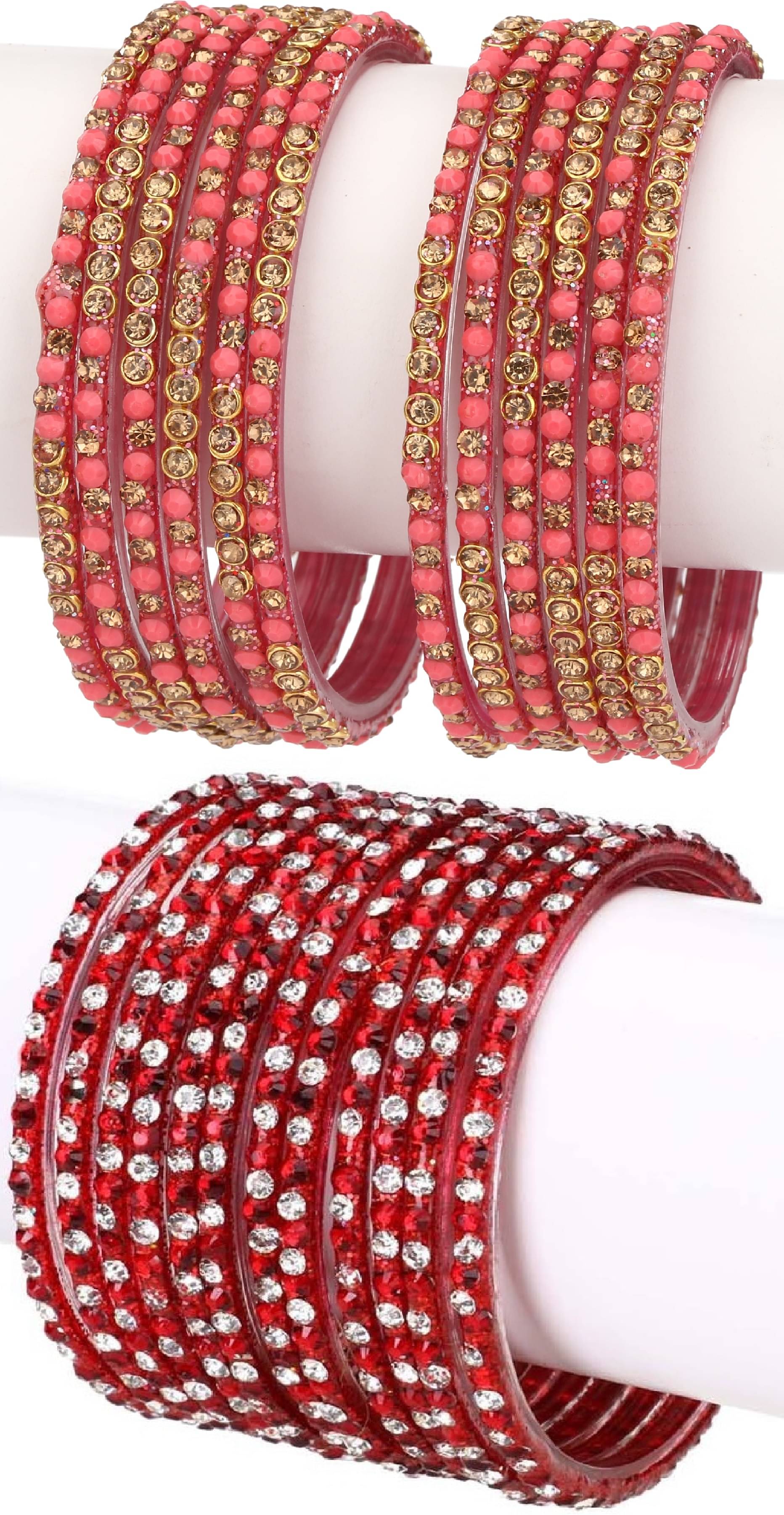 Somil Designer Wedding Fancy Glass Bangle Set For Party, Marriage, Function And Daily Use Somil Designer Wedding Fancy Glass Bangle Set For Party, Marriage, Function And Daily Use