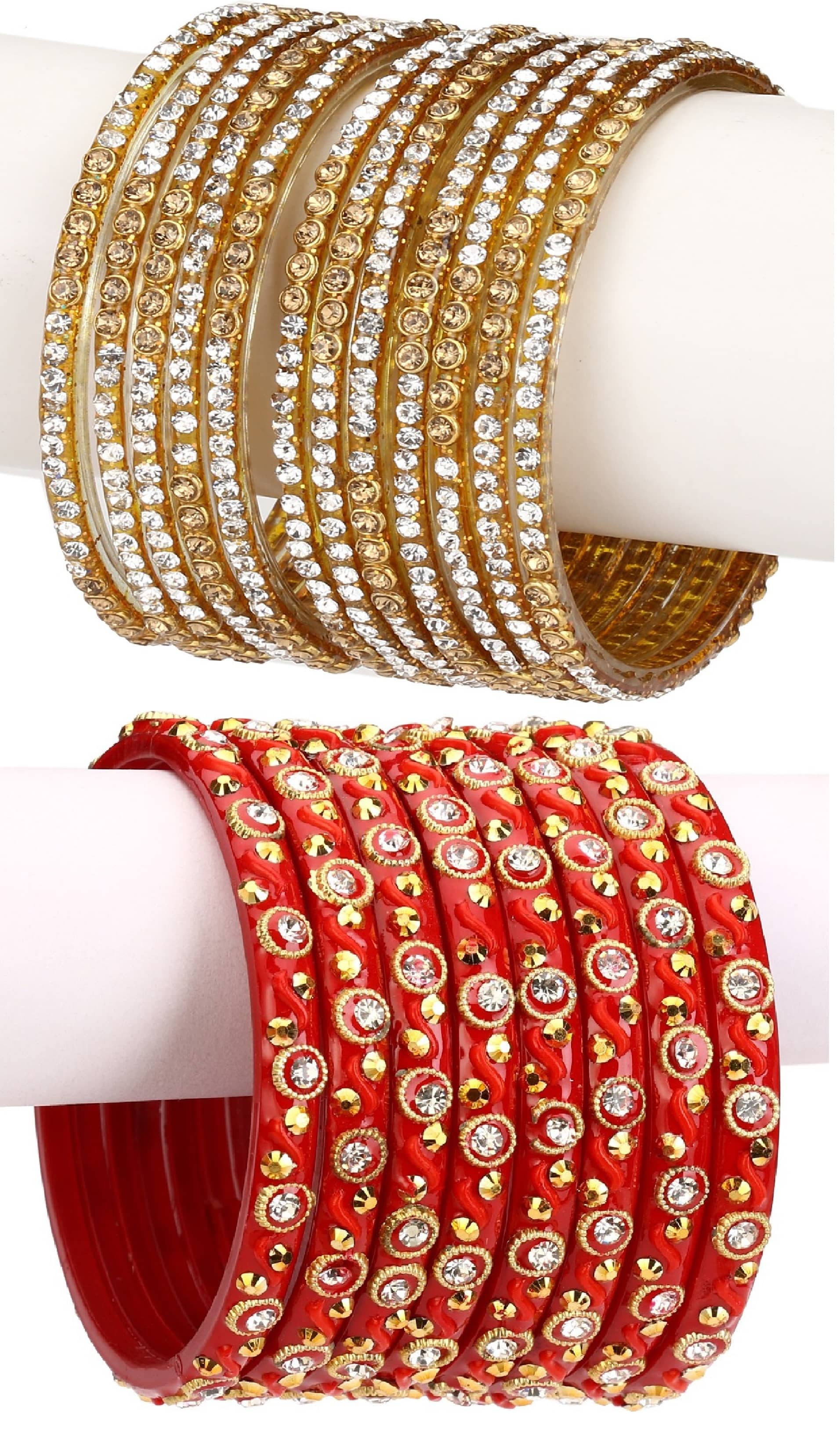 Somil Designer Wedding Fancy Glass Bangle Set For Party, Marriage, Function And Daily Use - Bangles & Bracelets | Buy online on ZillyBuy