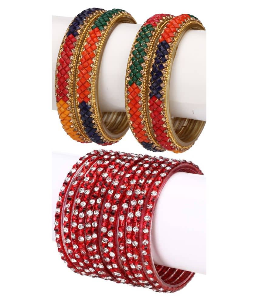 Somil Designer Wedding Fancy Glass Bangle Set For Party, Marriage, Function And Daily Use - Bangles & Bracelets | Buy online on ZillyBuy