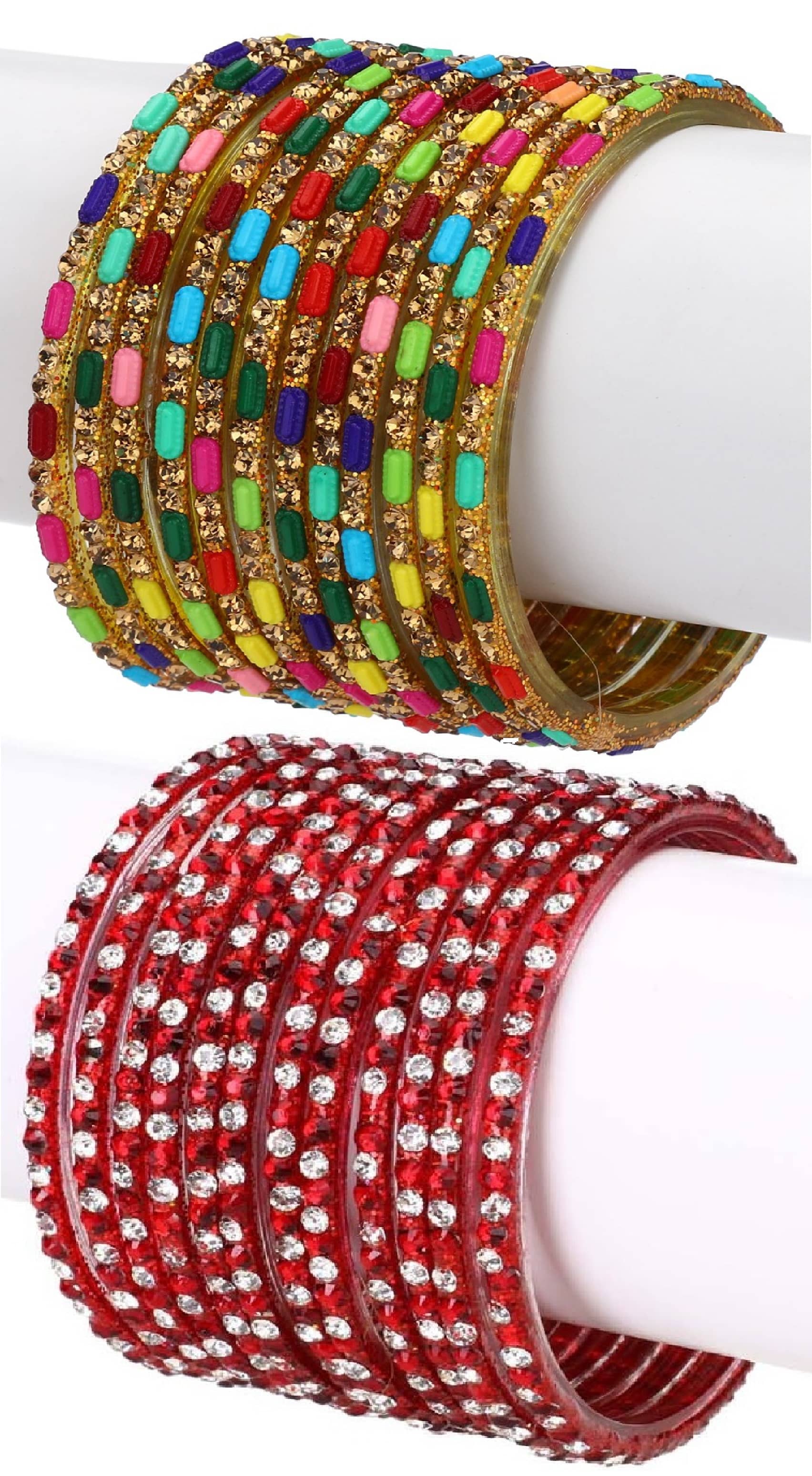Somil Designer Wedding Fancy Glass Bangle Set For Party, Marriage, Function And Daily Use - Bangles & Bracelets | Buy online on ZillyBuy