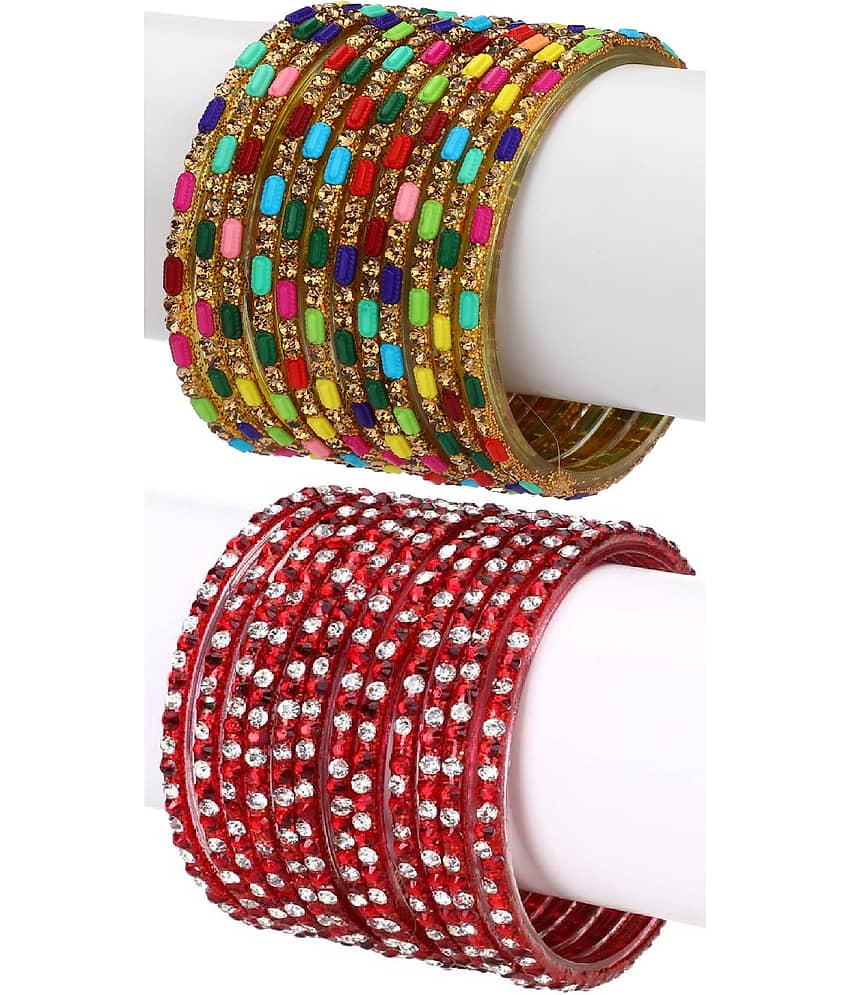 Somil Designer Wedding Fancy Glass Bangle Set For Party, Marriage, Function And Daily Use - Bangles & Bracelets | Buy online on ZillyBuy