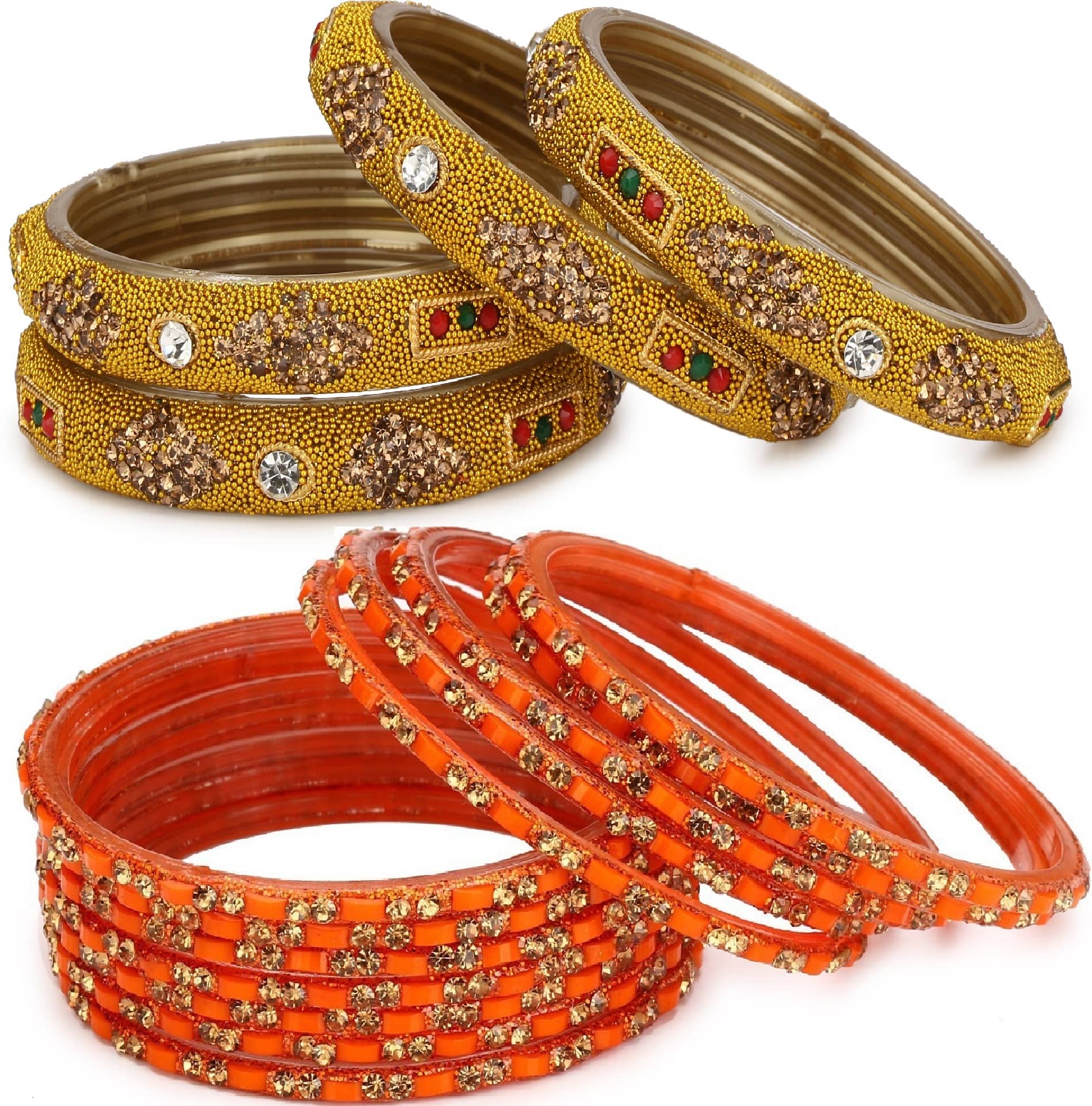 Somil Designer Wedding Fancy Glass Bangle Set For Party, Marriage, Function And Daily Use - Bangles & Bracelets | Buy online on ZillyBuy