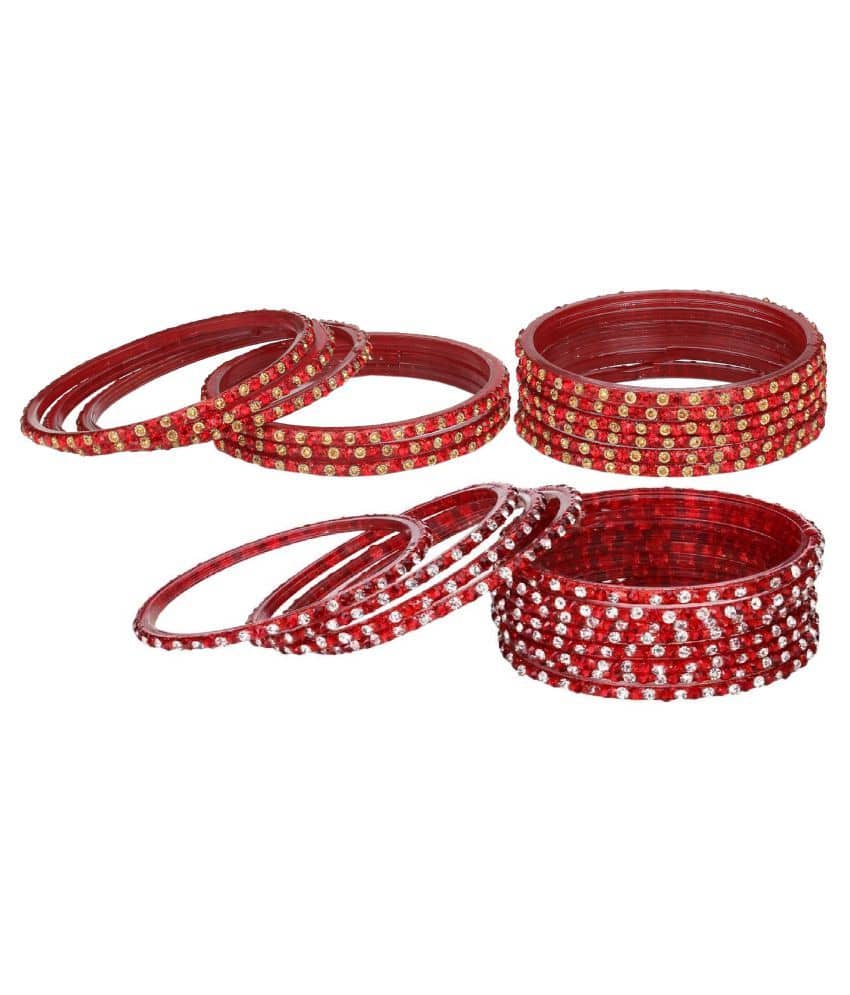 Somil Designer Wedding Fancy Glass Bangle Set For Party, Marriage, Function And Daily Use - Bangles & Bracelets | Buy online on ZillyBuy