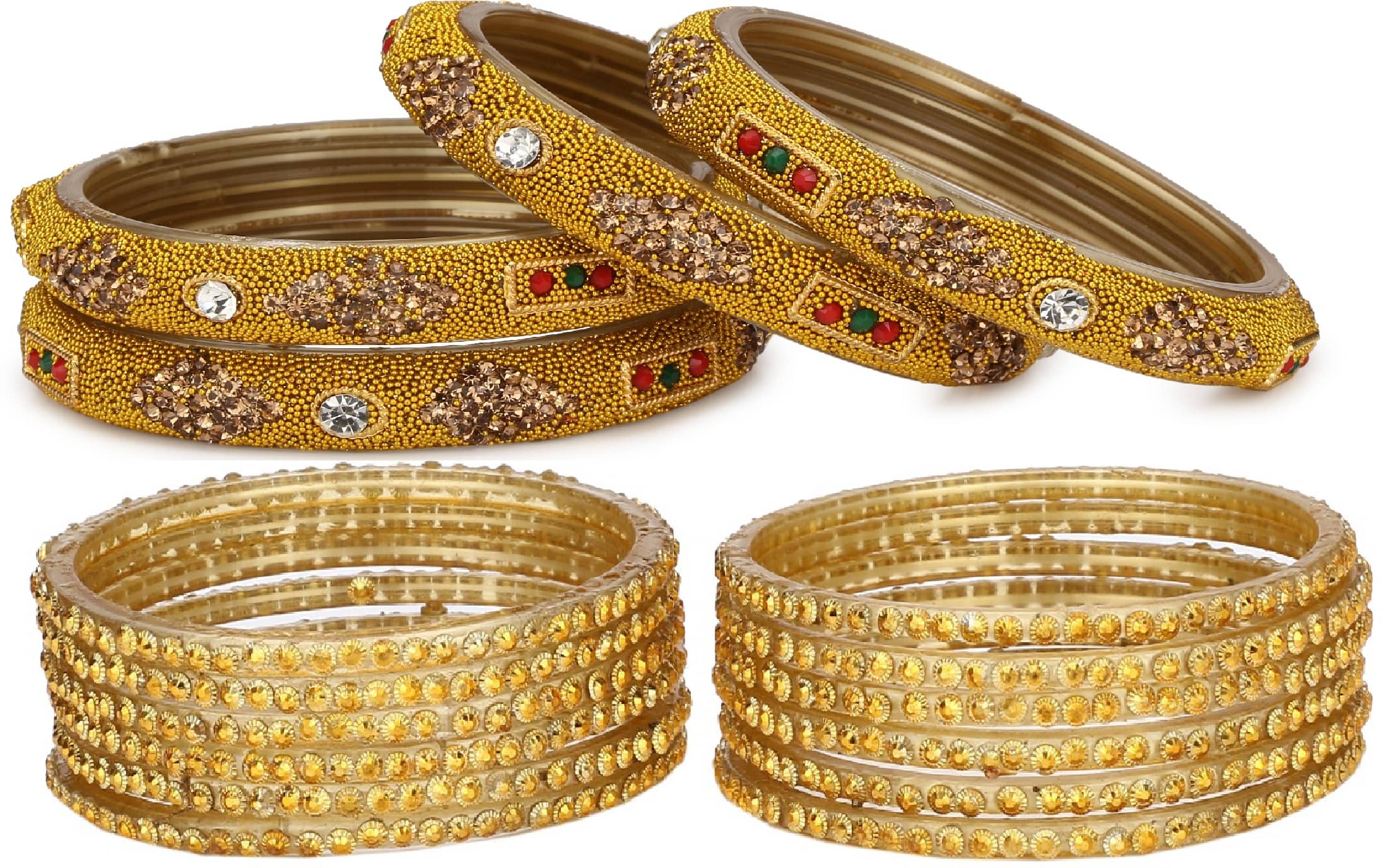 Somil Designer Wedding Fancy Glass Bangle Set For Party, Marriage, Function And Daily Use - Bangles & Bracelets | Buy online on ZillyBuy