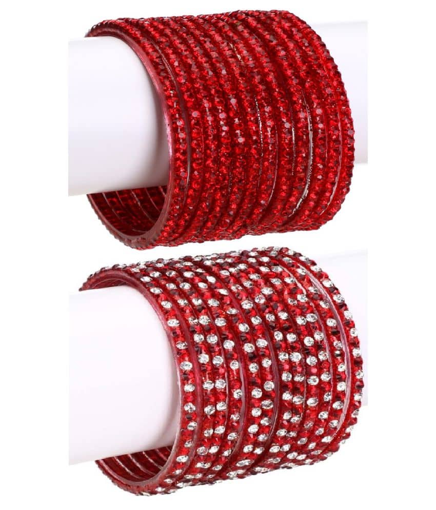 Somil - Maroon Bangle Set (Pack of 2) - Bangles & Bracelets | Buy online on ZillyBuy