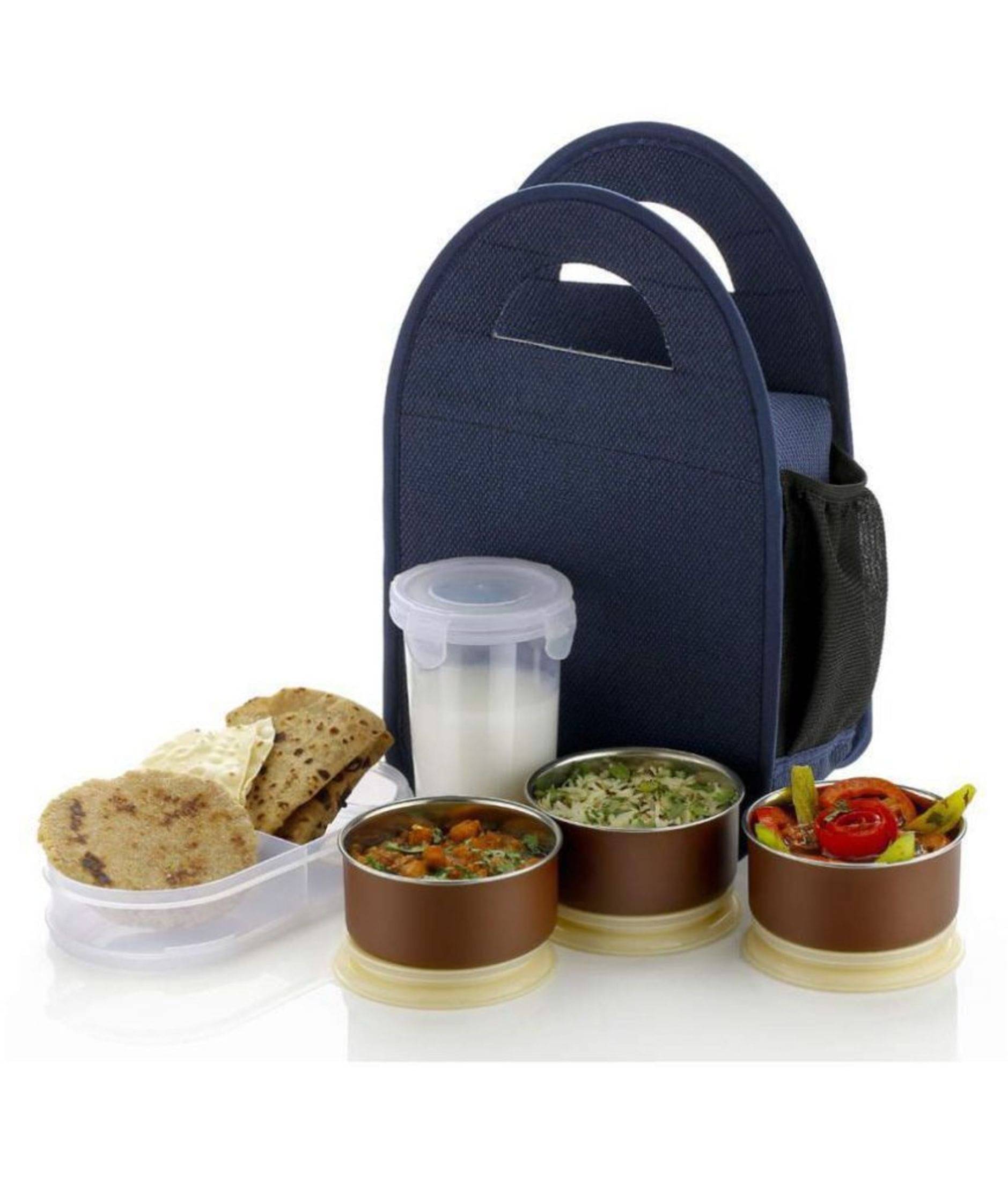     			analog kichenware Multicolour Stainless Steel Lunch Box