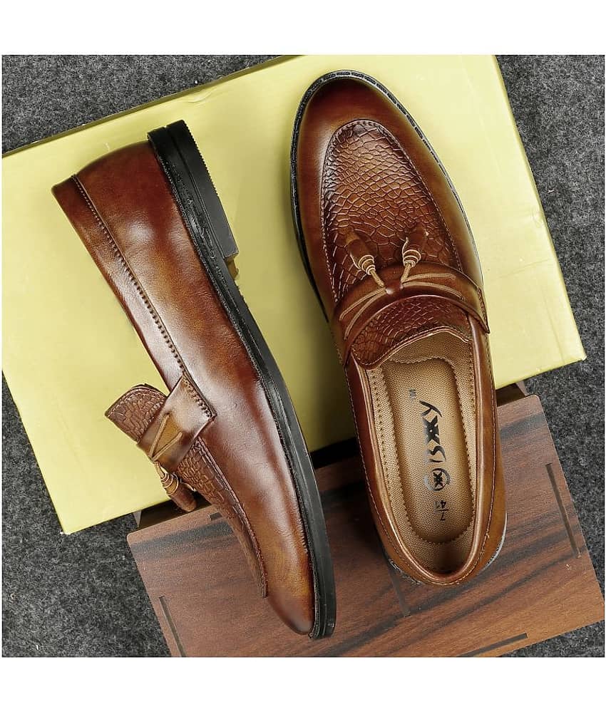 YUVRATO BAXI Tassel Artificial Leather Tan Formal Shoes - Formal Shoes | Buy online on ZillyBuy