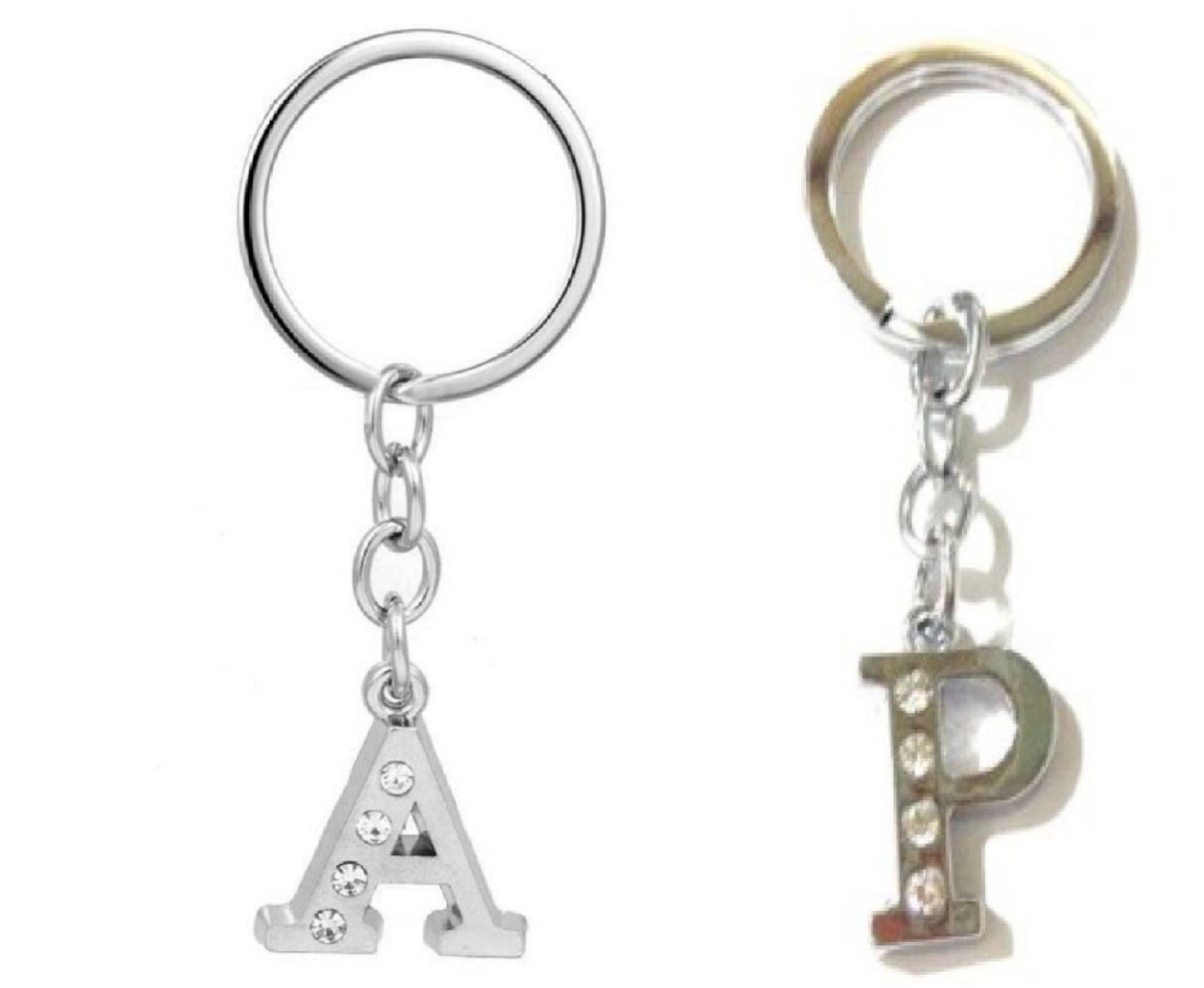     			Americ Style Combo offer of Alphabet ''A & P'' Metal Keychains (Pack of 2)