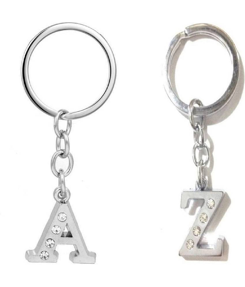 Americ Style Combo offer of Alphabet ''A & Z'' Metal Keychains (Pack of 2)