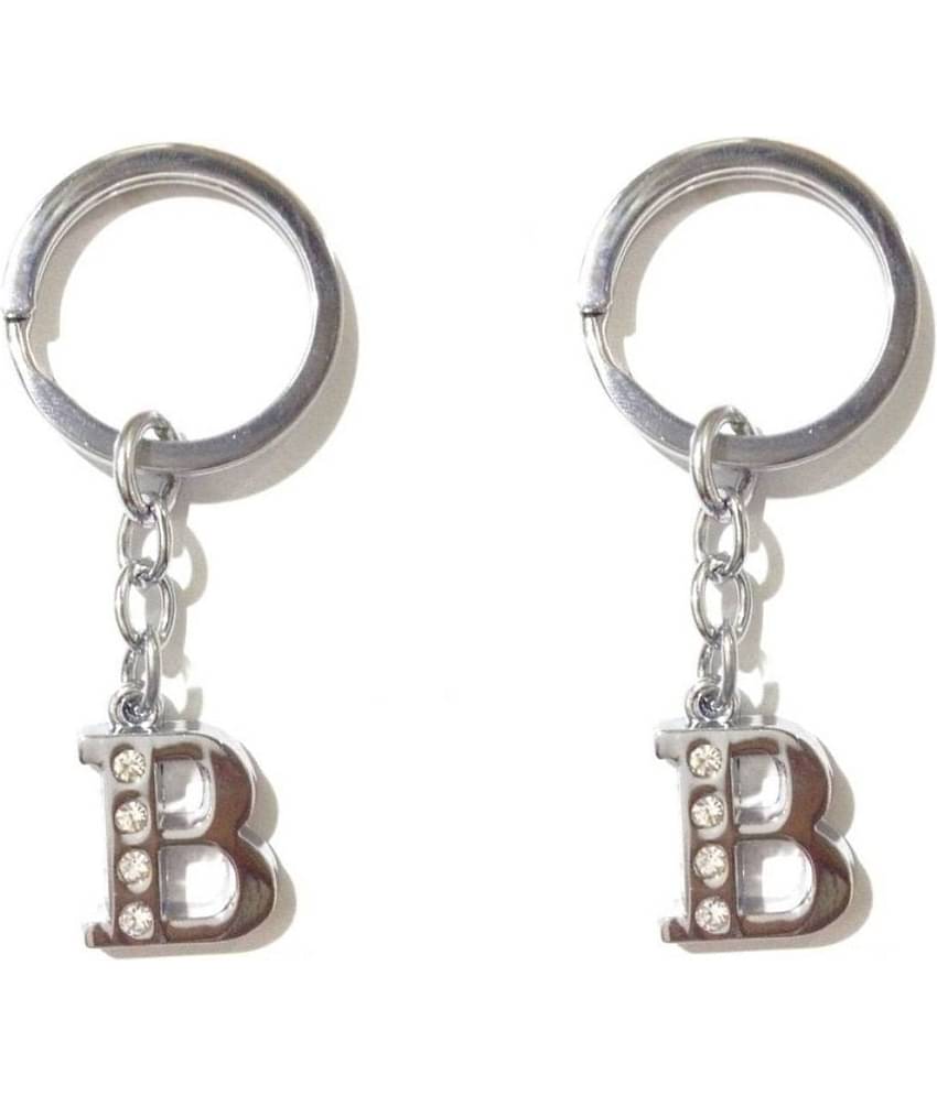 Americ Style Combo offer of Alphabet ''B & B'' Metal Keychains (Pack of 2)