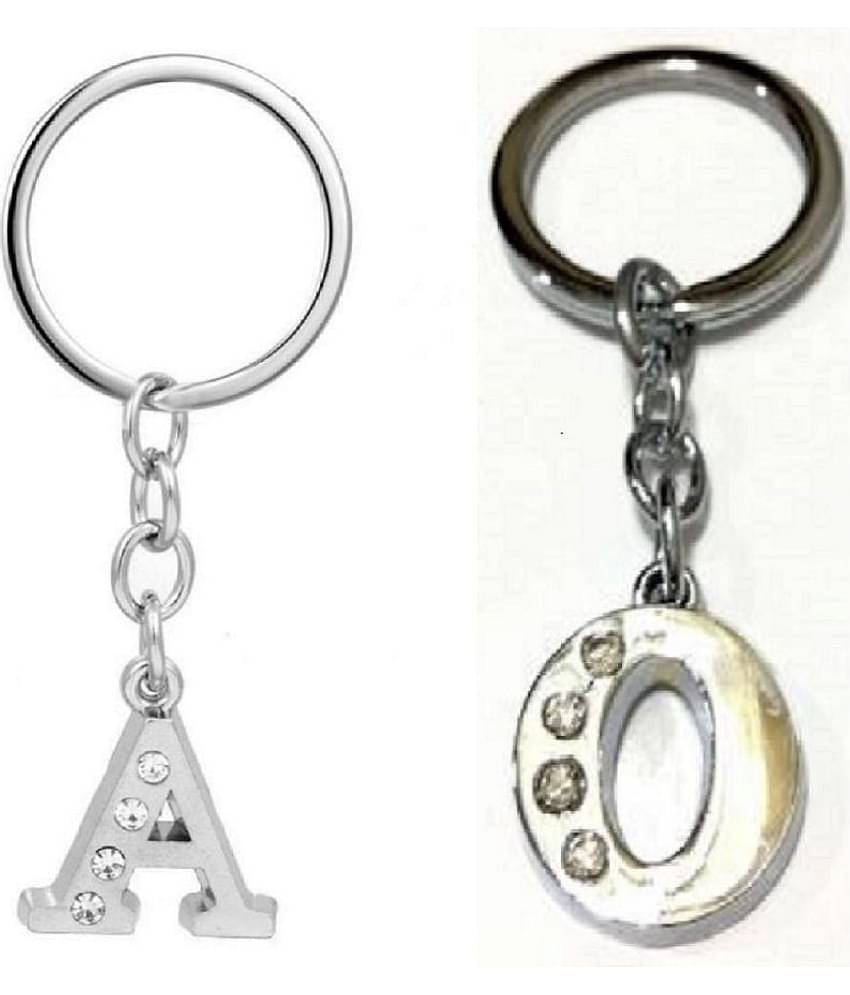 Americ Style Combo offer of Alphabet ''A & O'' Metal Keychains (Pack of 2)