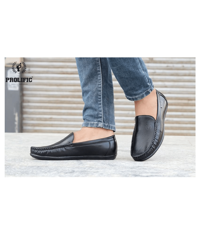 Prolific Black Loafers - Formal Shoes | Buy online on ZillyBuy