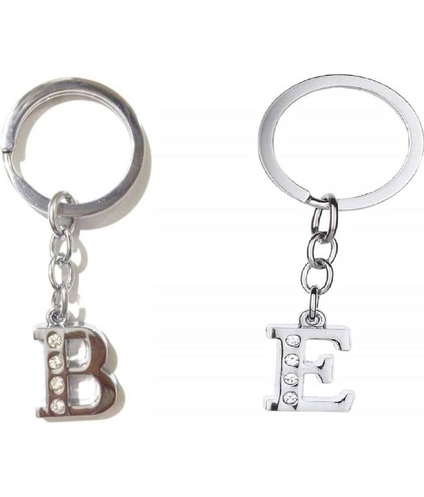 Americ Style Combo offer of Alphabet ''B & E'' Metal Keychains (Pack of 2)