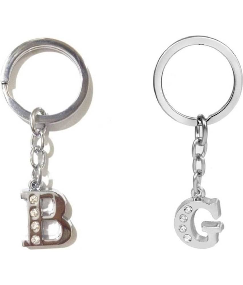 Americ Style Combo offer of Alphabet ''B & G'' Metal Keychains (Pack of 2)