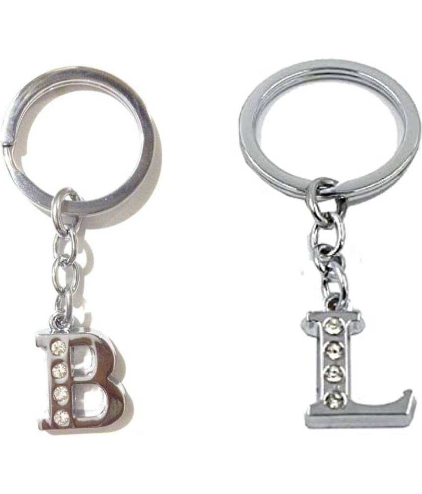 Americ Style Combo offer of Alphabet ''B & L'' Metal Keychains (Pack of 2)