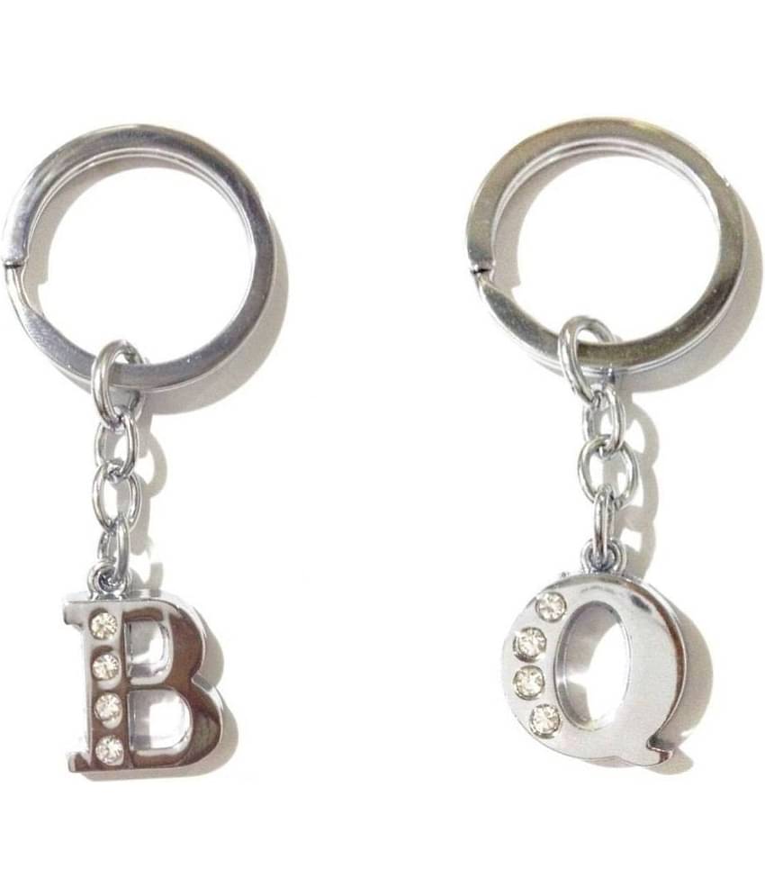 Americ Style Combo offer of Alphabet ''B & Q'' Metal Keychains (Pack of 2)