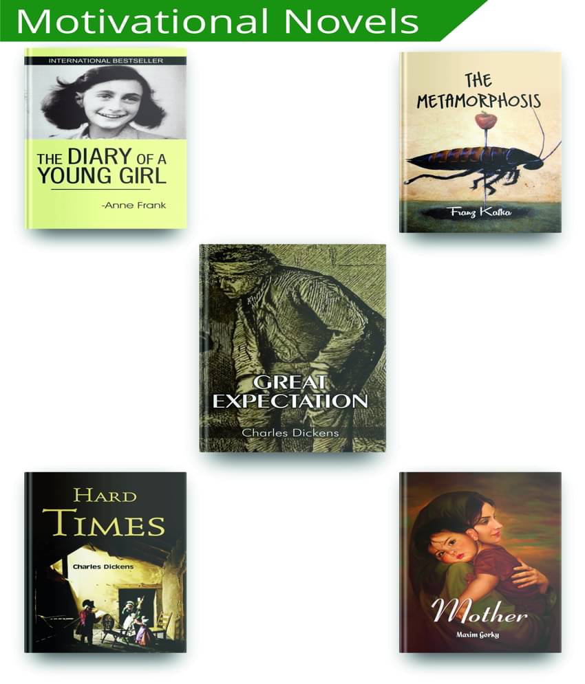Best Motivational Books In English, Set Of 5, Metamorphosis Franz Kafka, The Diary Of Young Girl Anne Frank, Great Expectations By Charles Dickens, Hard Times By Charles Dickens And The Mother Book Best Motivational Books In English, Set Of 5, Metamorphosis Franz Kafka, The Diary Of Young Girl Anne Frank, Great Expectations By Charles Dickens, Hard Times By Charles Dickens And The Mother Book