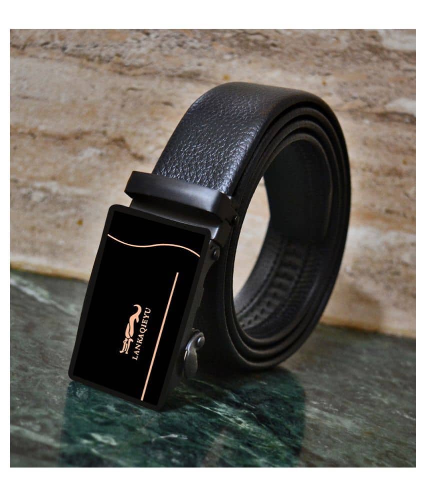 Loopa Black PU Formal Belt
