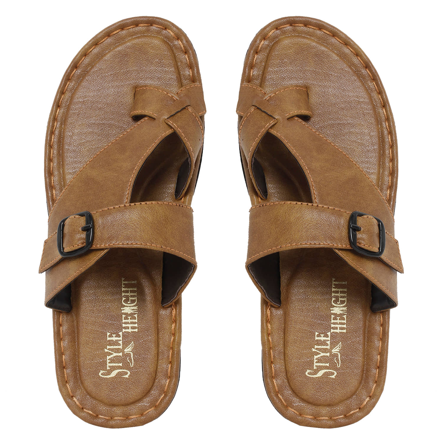 Style Height Tan Flip Flops