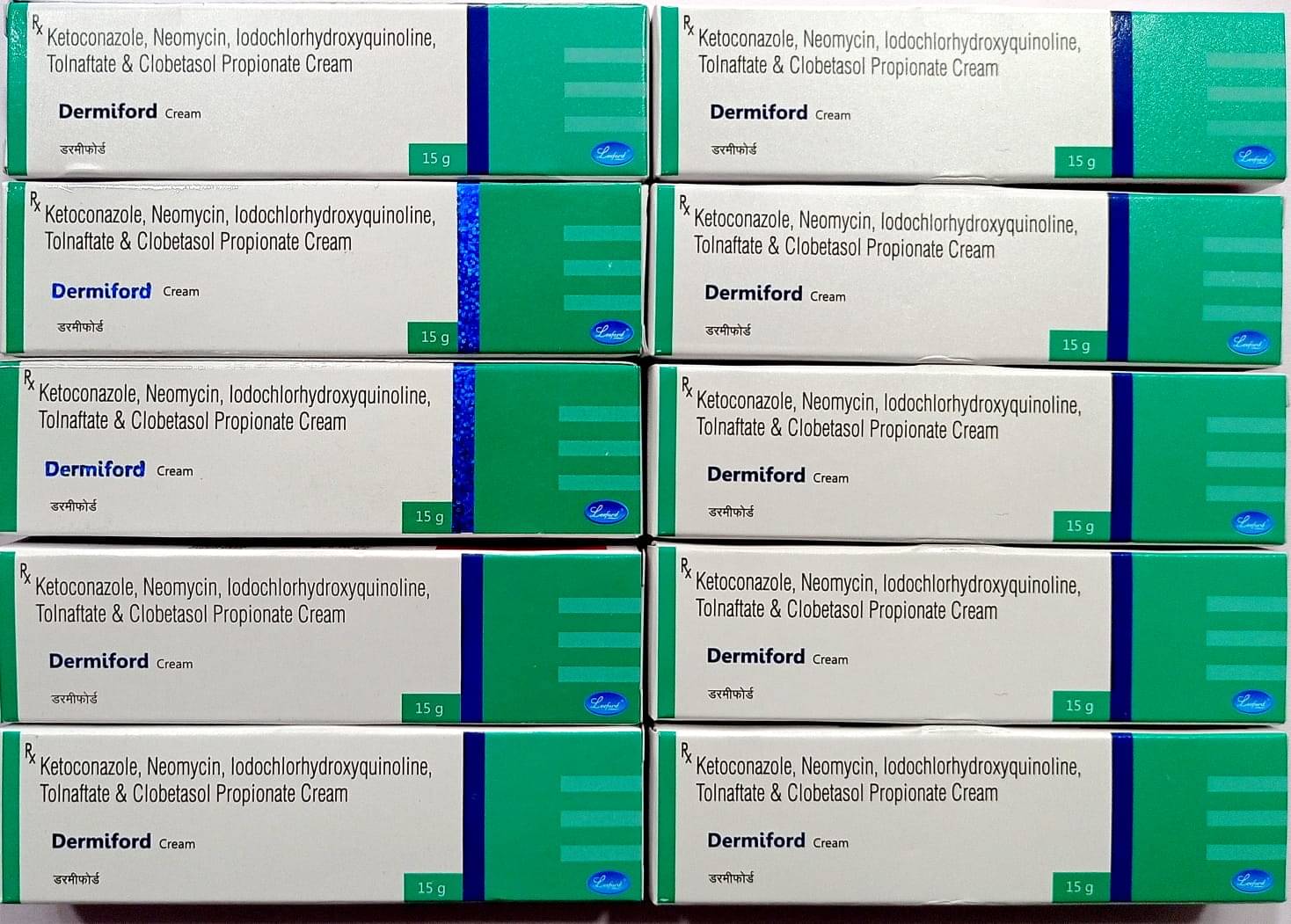     			DERMIFORD CREAM 15 GM ( PACK OF 10) Day Cream 150 gm Pack of 10
