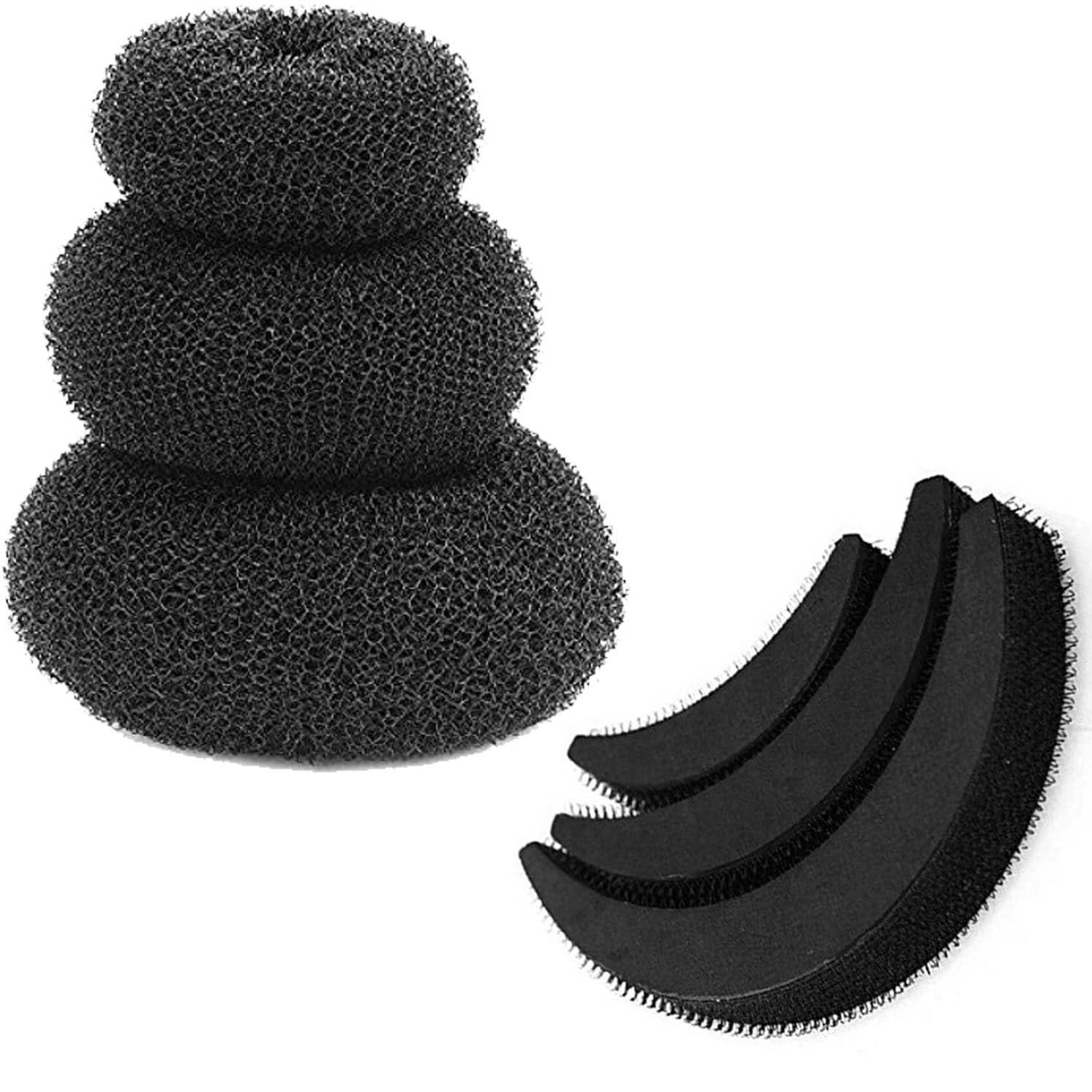 VSAKSH Women's Black Banana Bumpits Puff Maker & Donut Hairstyle Accessories Set Of 3Pcs - Jewellery Sets | Buy online on ZillyBuy