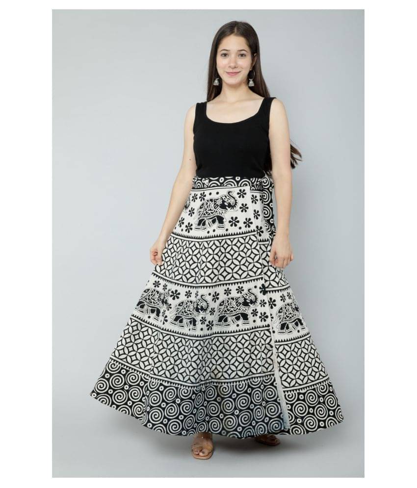 Frionkandy Cotton A-Line Skirt - Black Single Frionkandy Cotton A-Line Skirt - Black Single