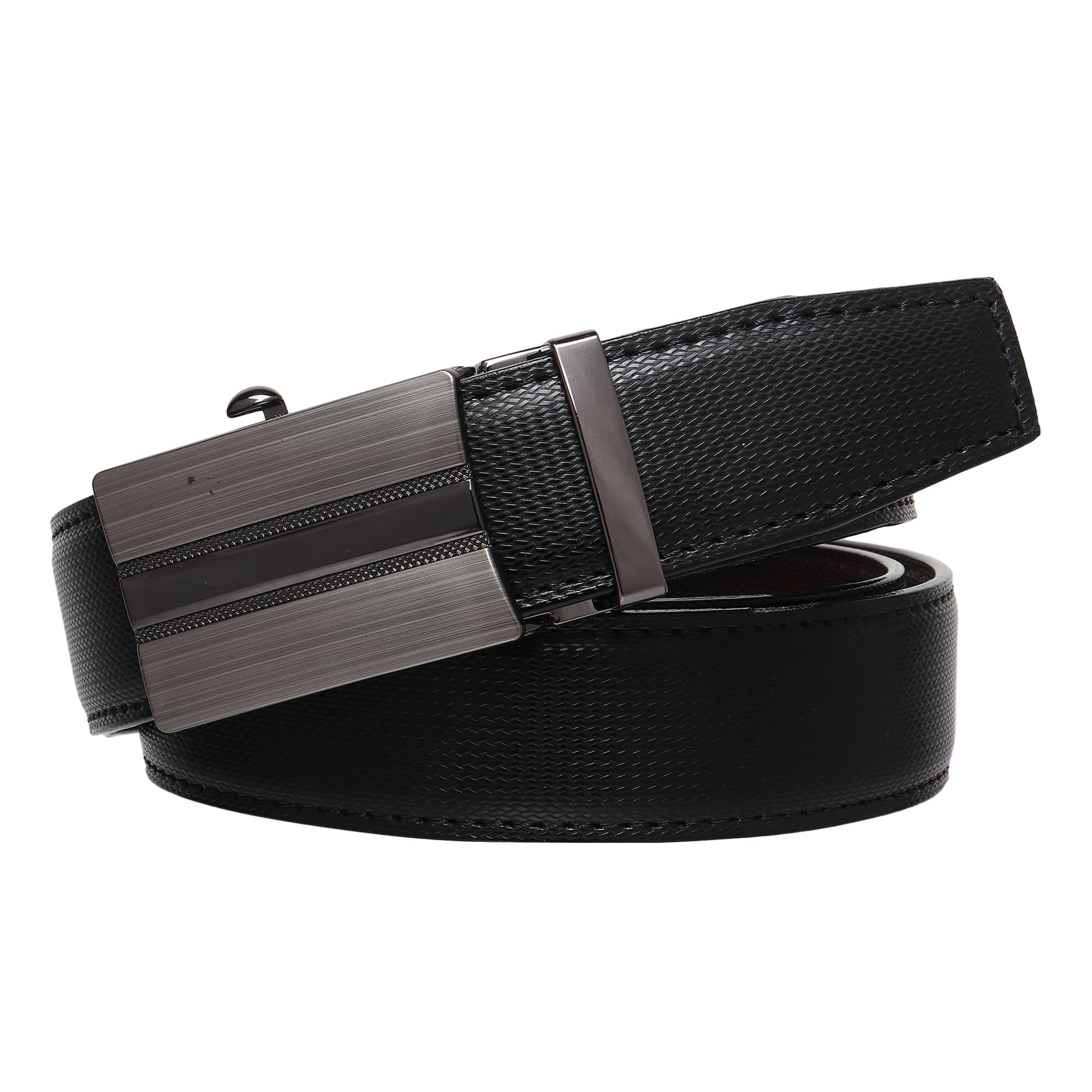     			Loopa Black PU Formal Belt