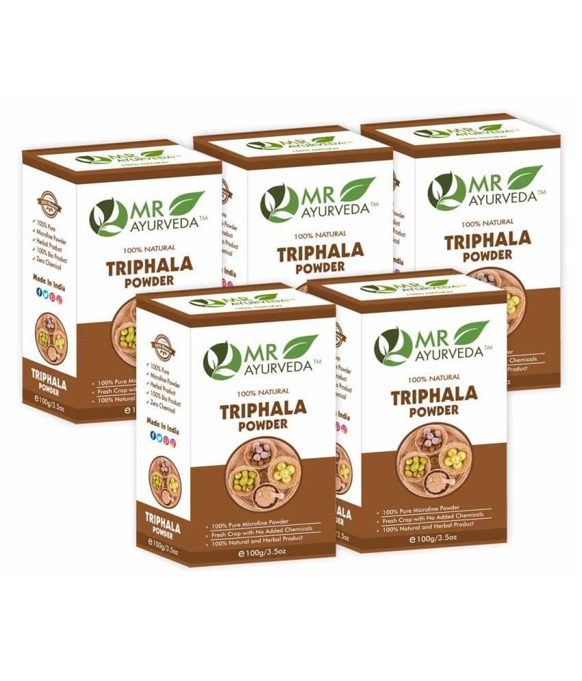 MR Ayurveda Best Quality Triphala Powder Hair Scalp Treatment 500 g Pack of 5 MR Ayurveda Best Quality Triphala Powder Hair Scalp Treatment 500 g Pack of 5
