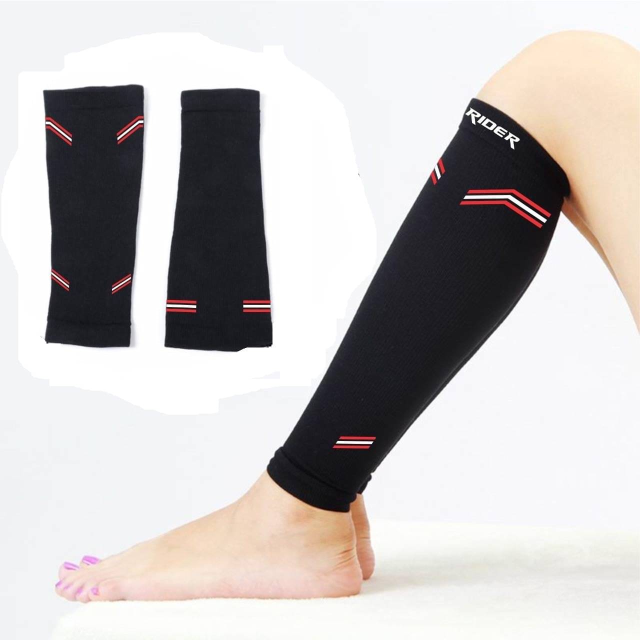     			Just Rider Black Calf Support