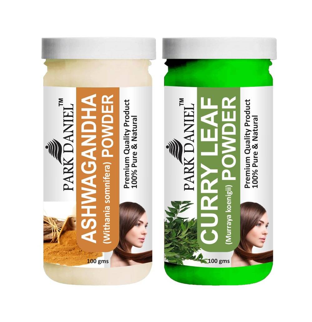     			Park Daniel Ashwagandha &    Curry Leaf Powder  Hair Mask 200 g Pack of 2