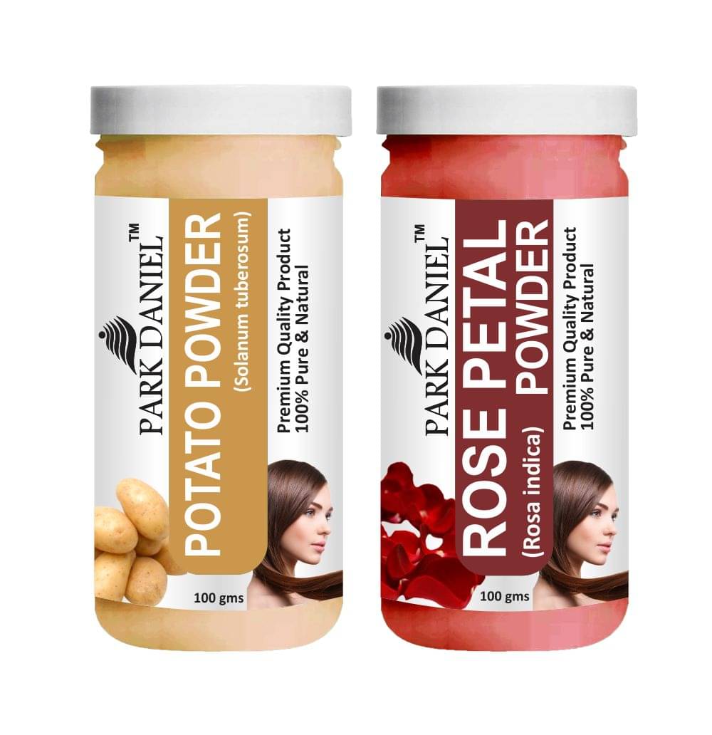     			Park Daniel Potato &    Rose Petal Powder  Hair Mask 200 g Pack of 2
